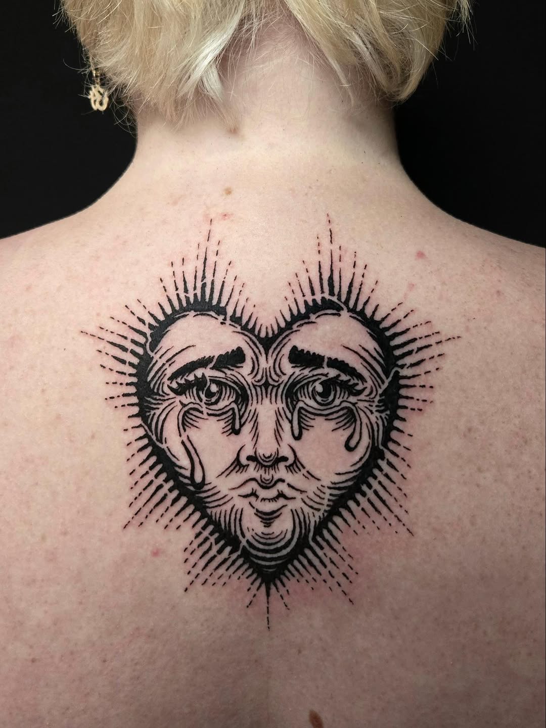 Tattoo by @pearthebeartattoo โ blackwork, illustrative