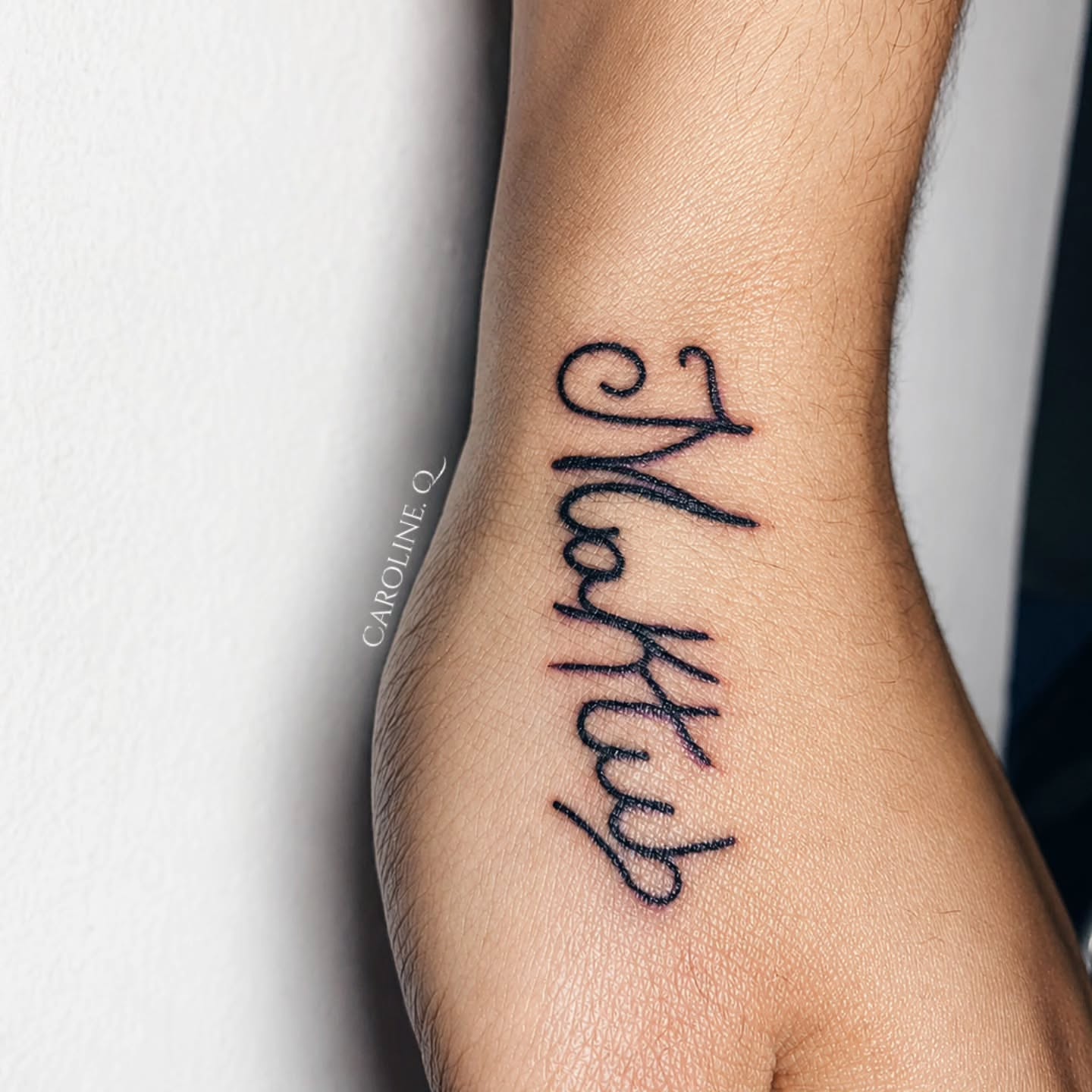 Tattoo by @obsidiandragonink — lettering_script