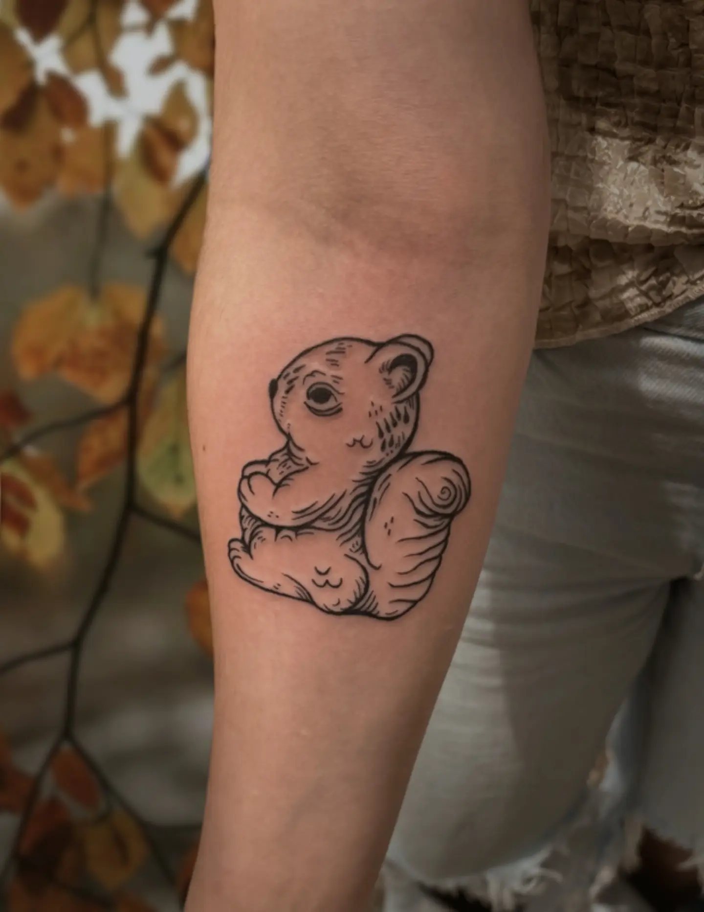 Tattoo by @witchmedic — black_and_grey