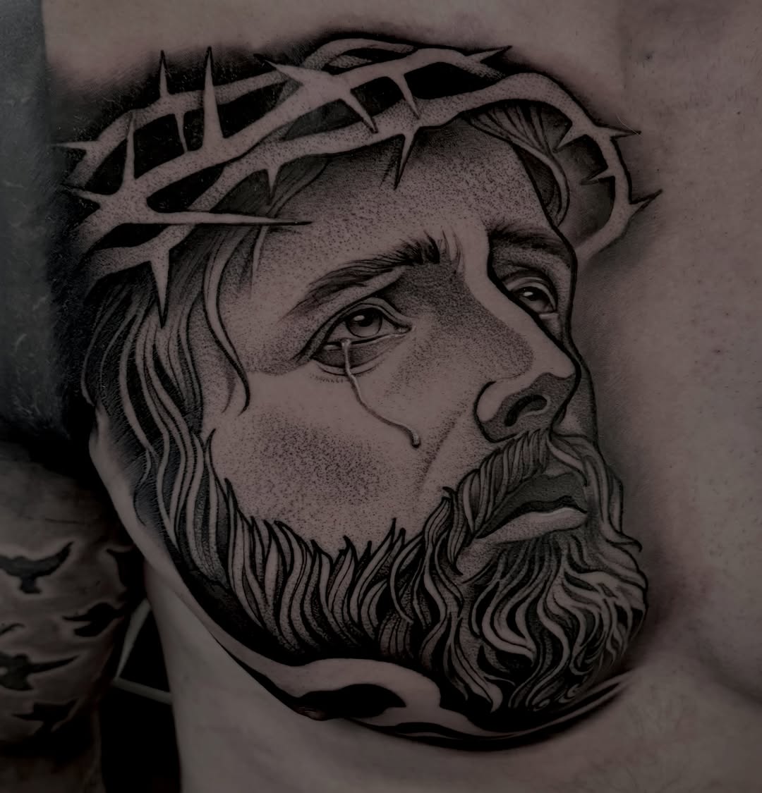 Tattoo by @tattoos_by_bear — realism, black_and_grey
