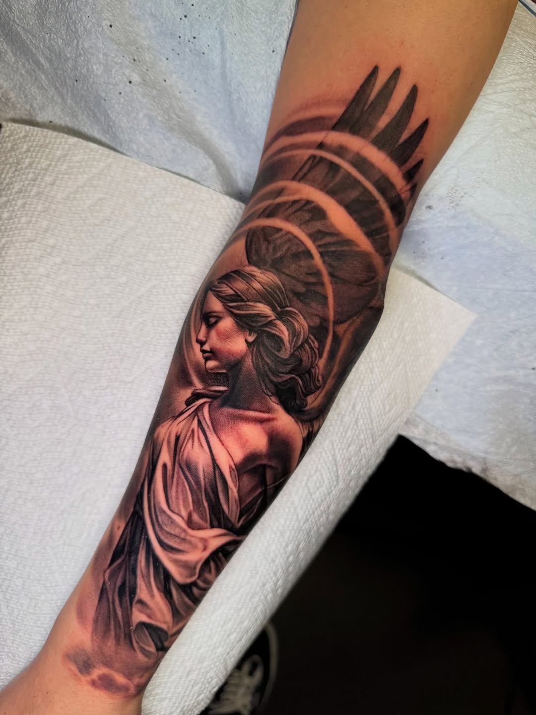 Tattoo by @smokestatts21 — realism, black_and_grey