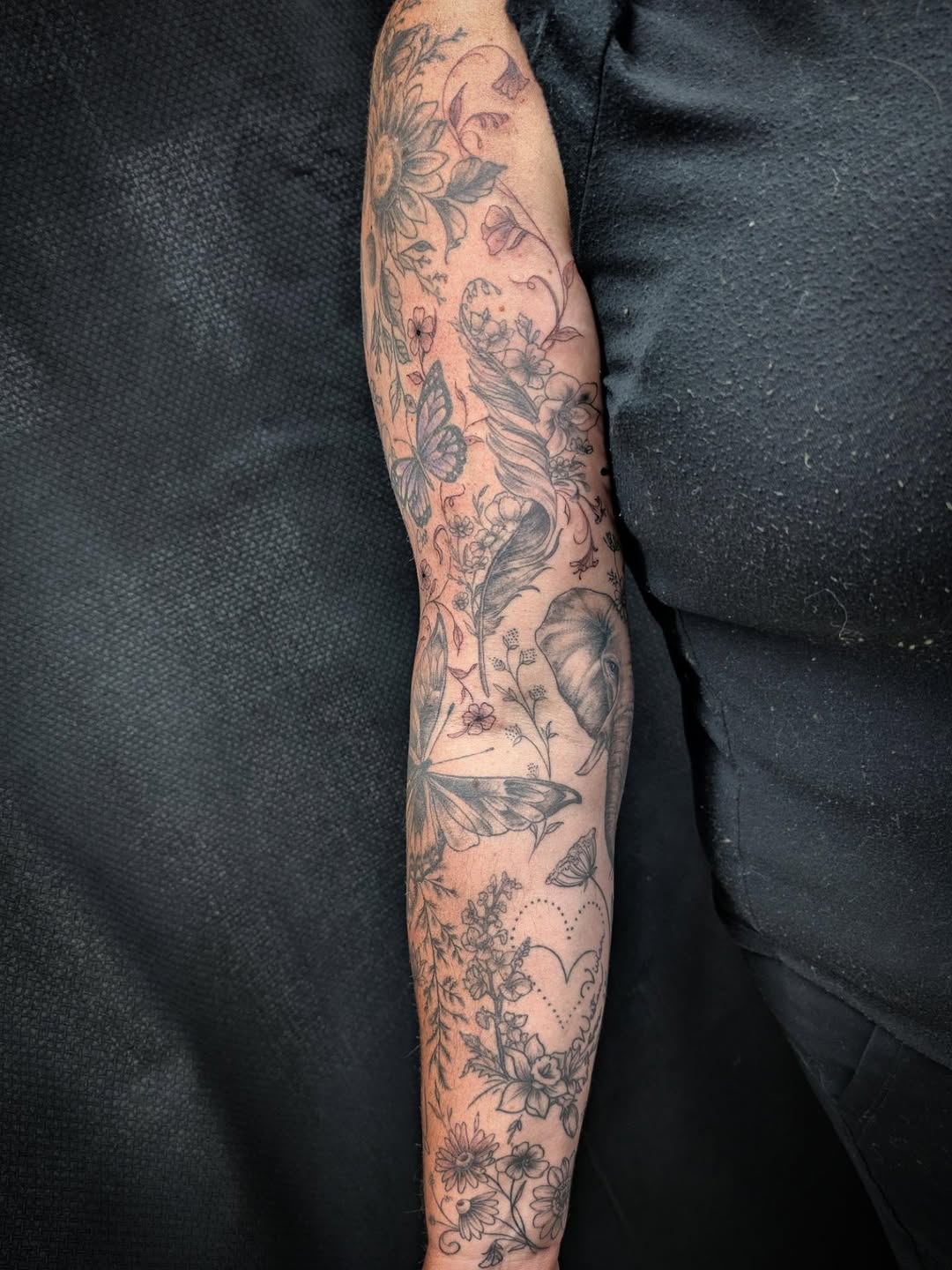 Tattoo by @yourferalfriend — fine_line, black_and_grey