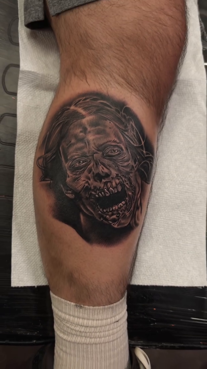 Tattoo by @kickz_tattoos — realism, dark_realism