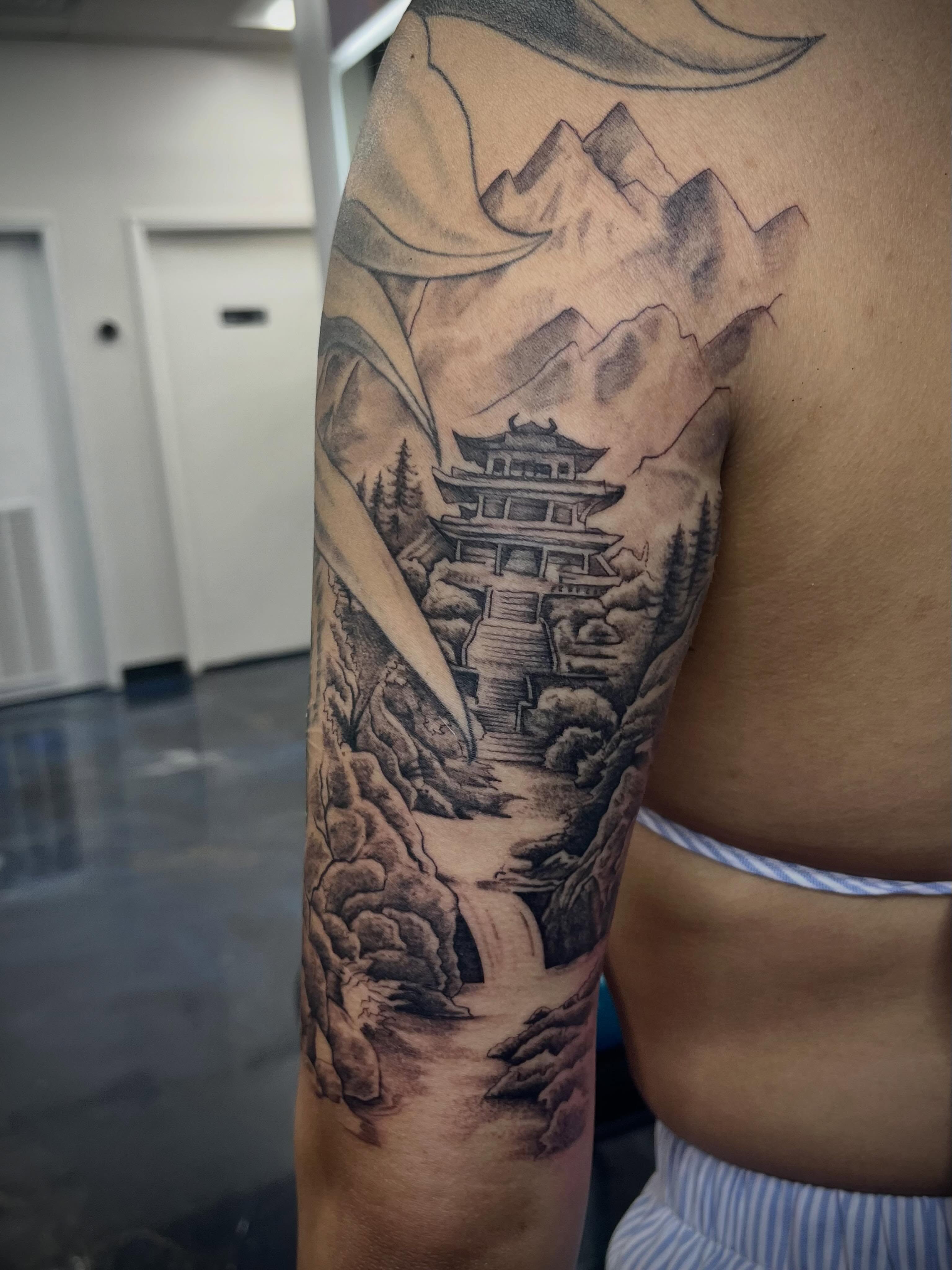 Tattoo by @necro_comicon — black_and_grey, realism
