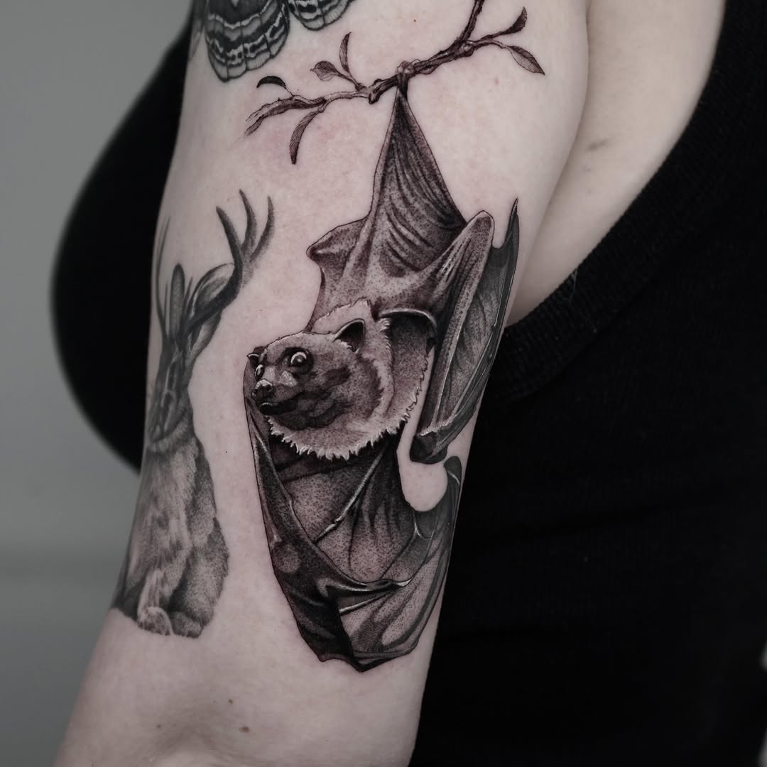Tattoo by @inkidu_drew — realism, black_and_grey