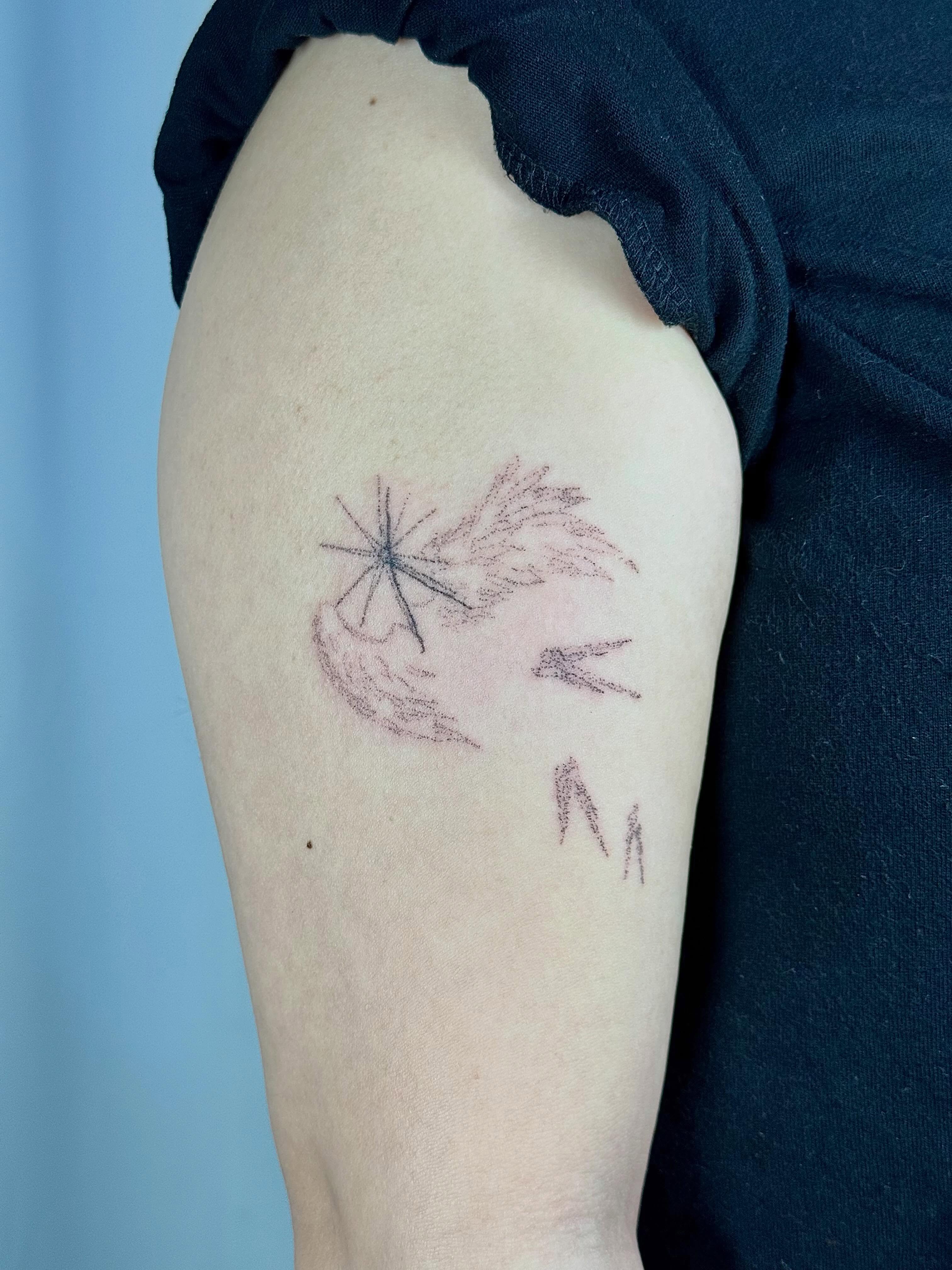 Tattoo by @idonthurry — black_and_grey