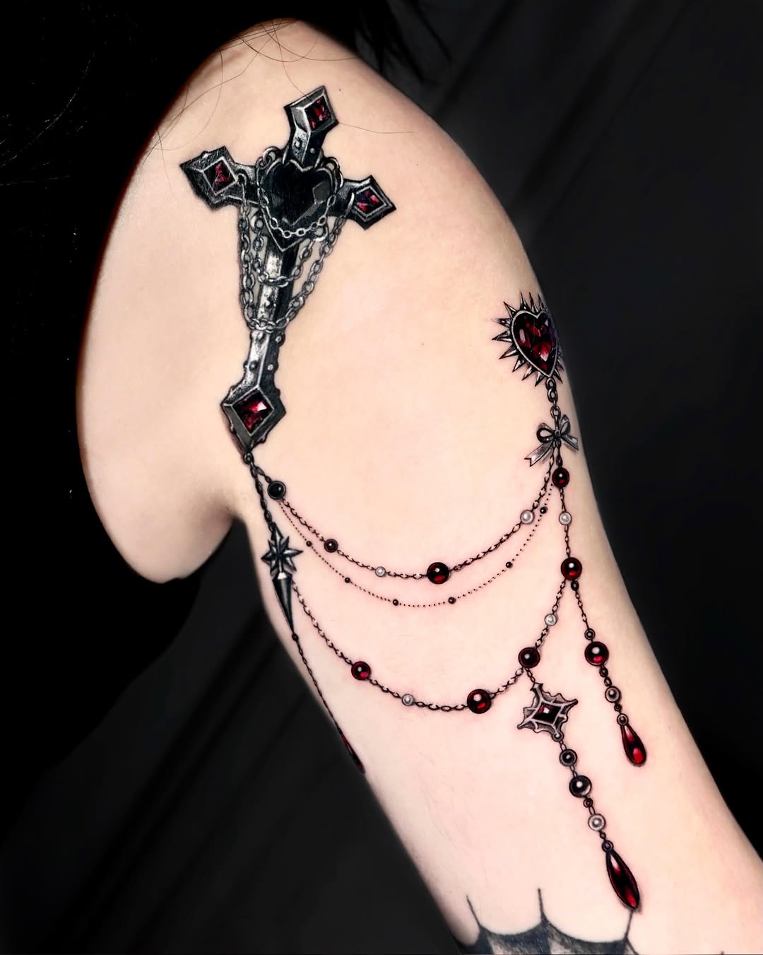 Tattoo by @yoda_ink — black_and_grey, ornamental