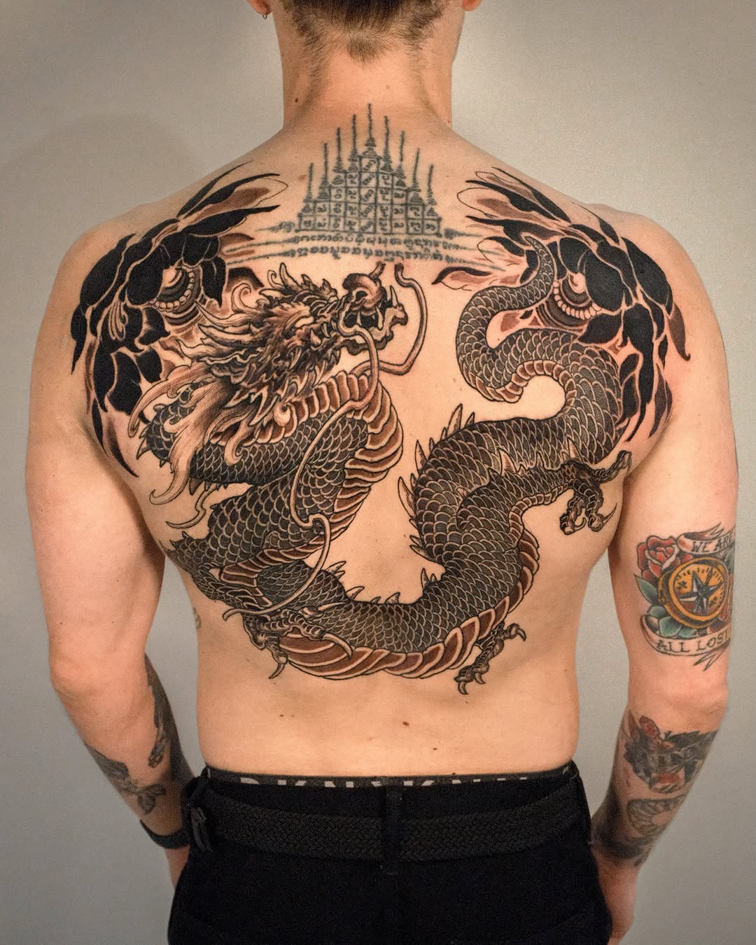 Dragon back piece Japanese tattoo on the back by Kubo
