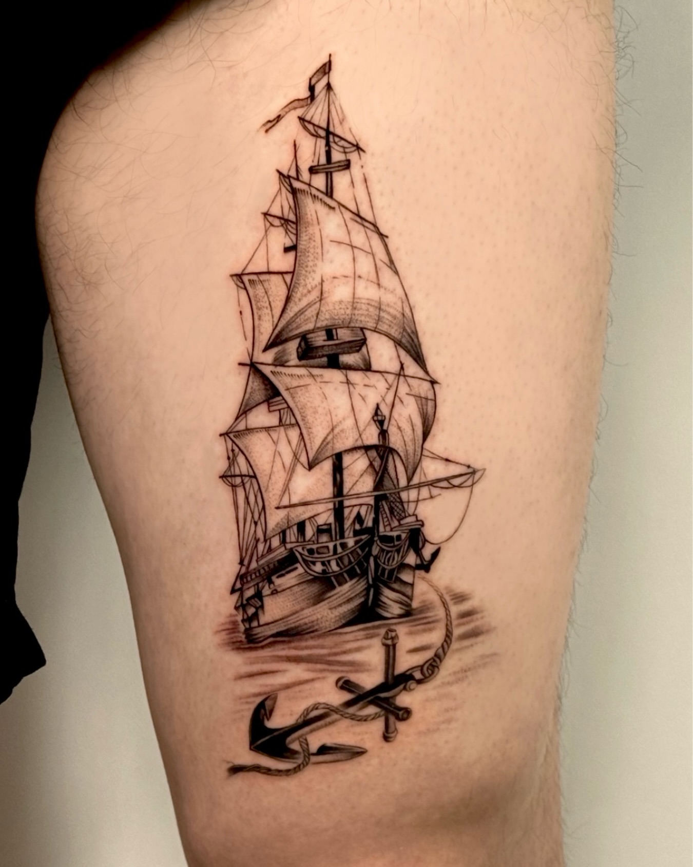 Tattoo by @blanc_tattoos — black_and_grey