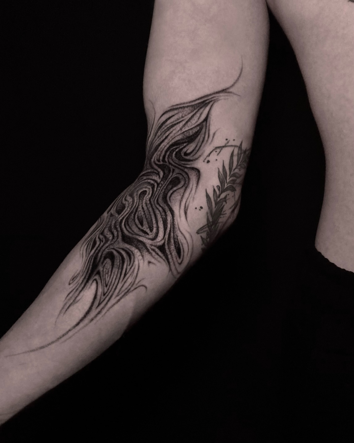 Tattoo by @moom_tattoo — dotwork, black_and_grey