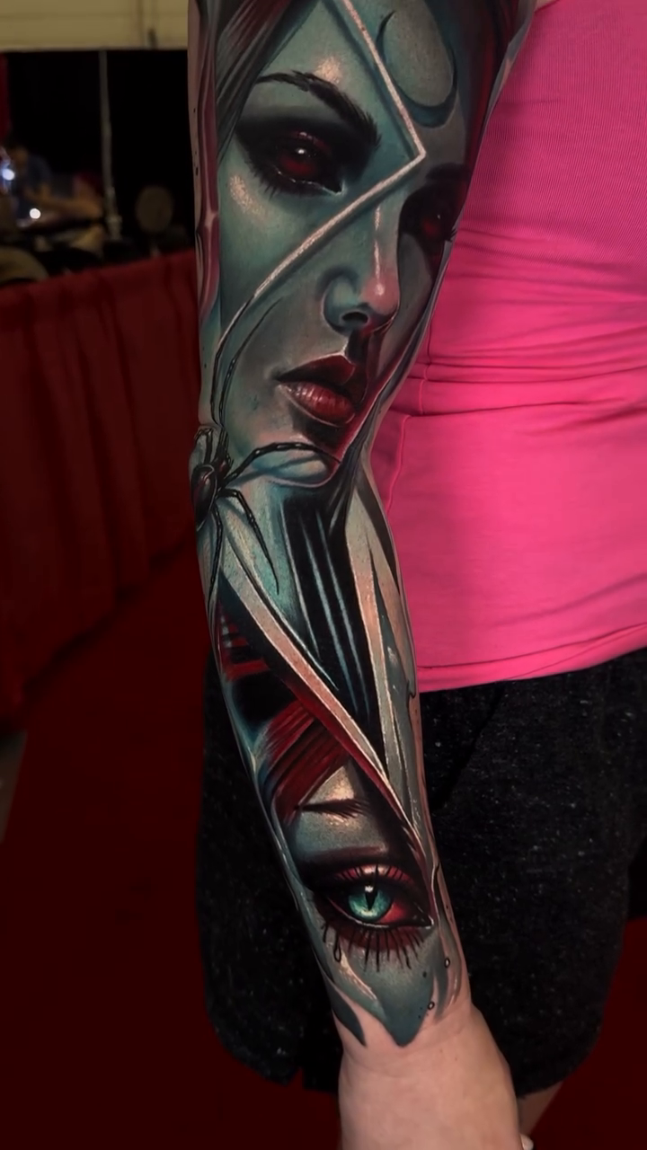Tattoo by @brunomarxtattoo — dark_realism, geometric