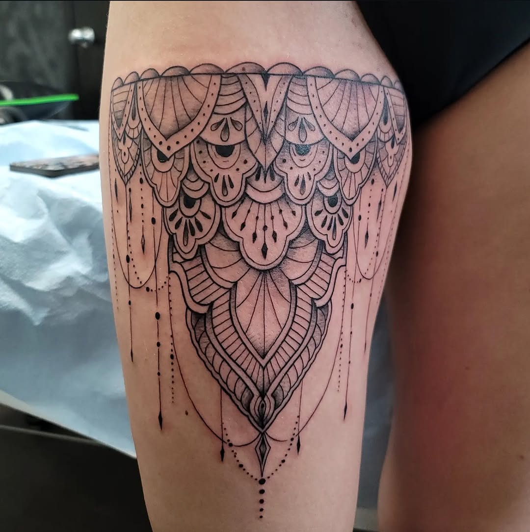 Tattoo by @jongriffintat2 — ornamental, dotwork