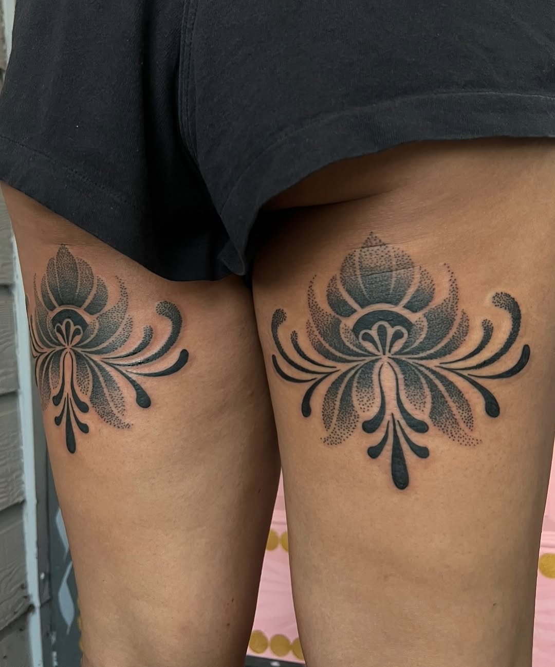 Tattoo by @michelle.chamerlik โ dotwork, ornamental