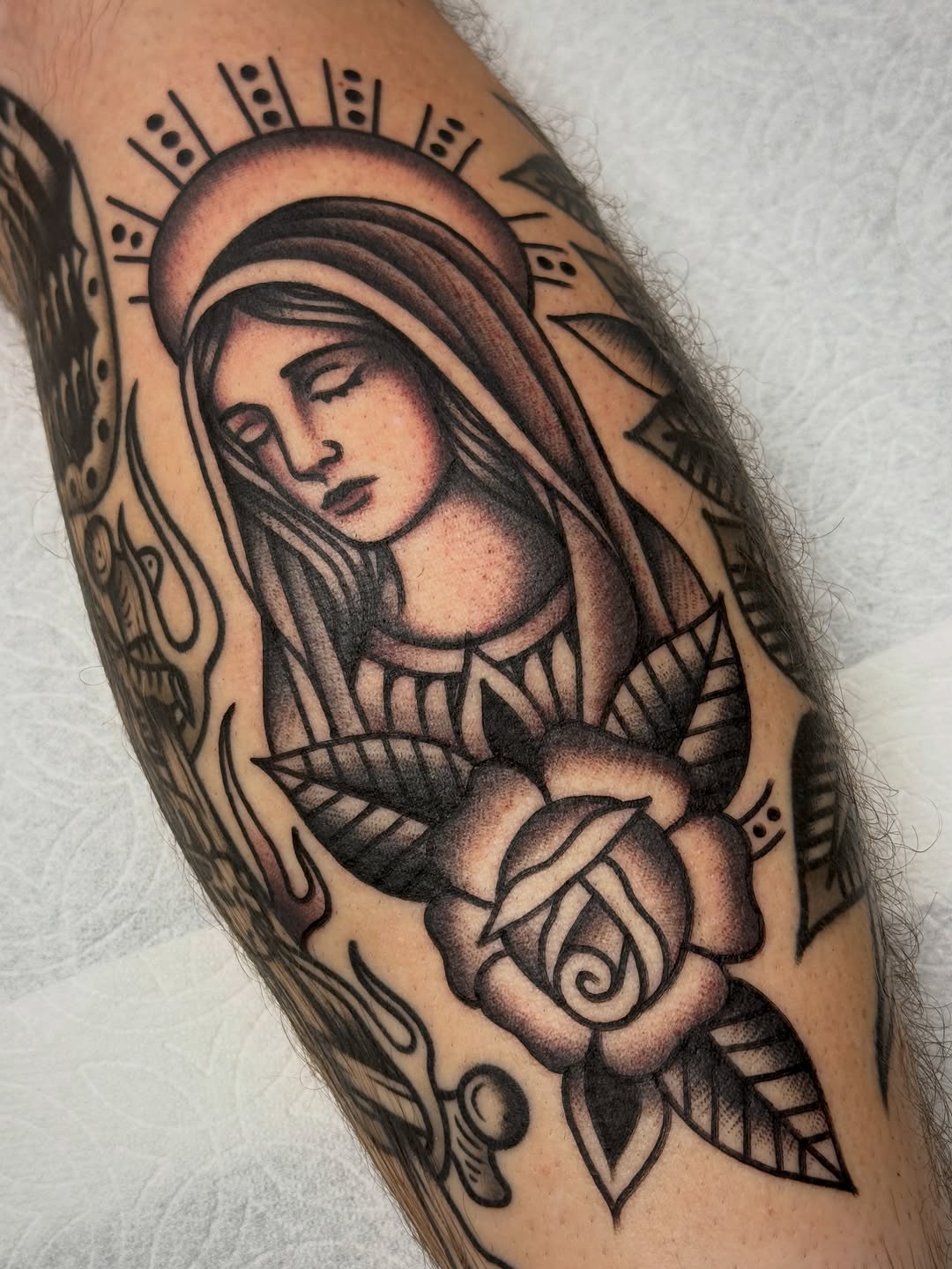 Tattoo by @jordanallentattoo — american_traditional, black_and_grey