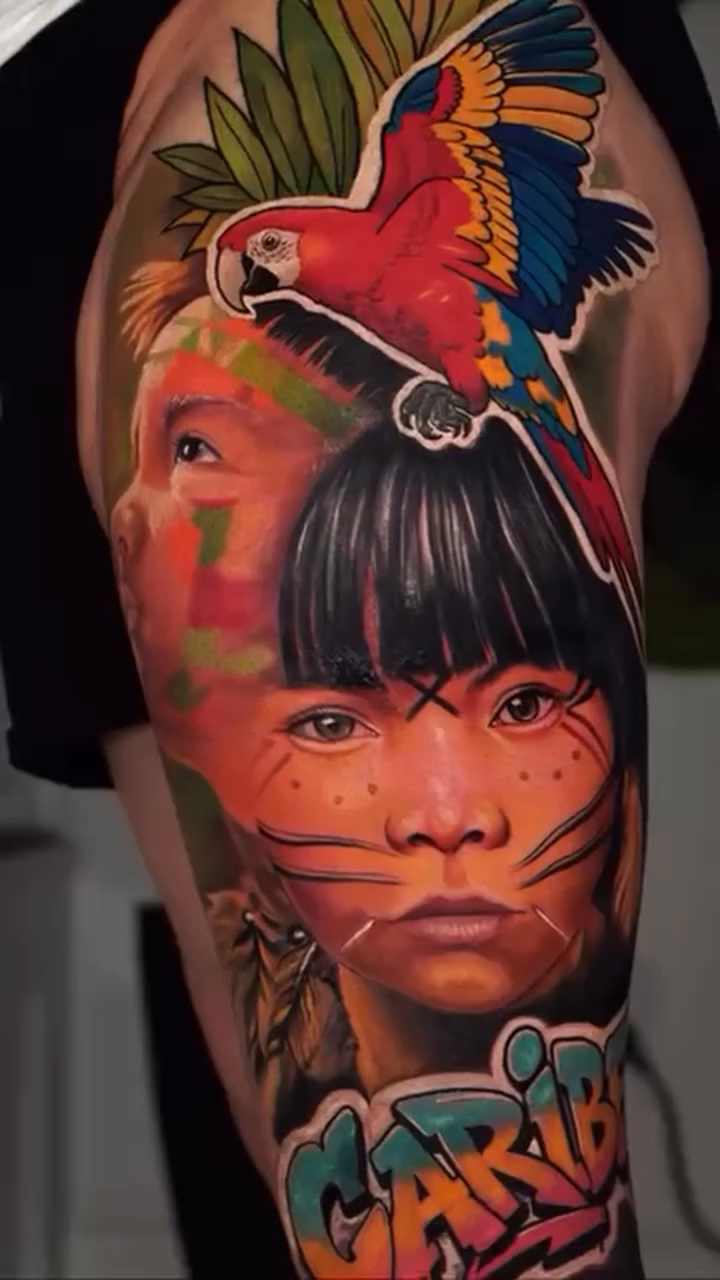 Tattoo by @realtattooclub โ realism, trash_polka