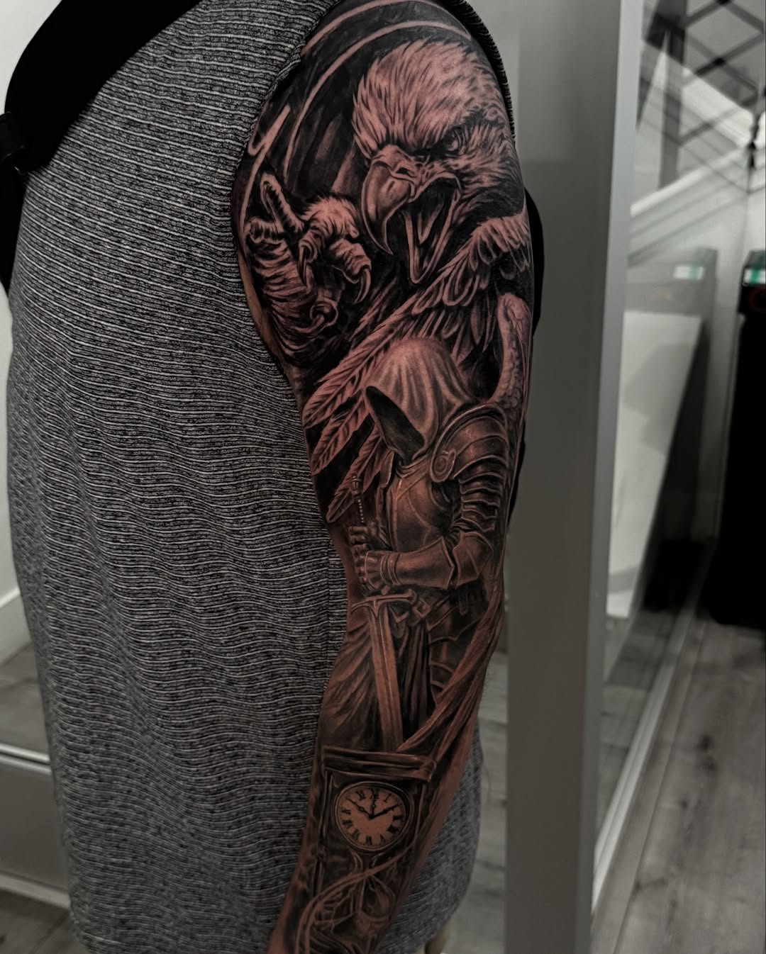 Tattoo by @_ambitiousdreamer β realism, black_and_grey