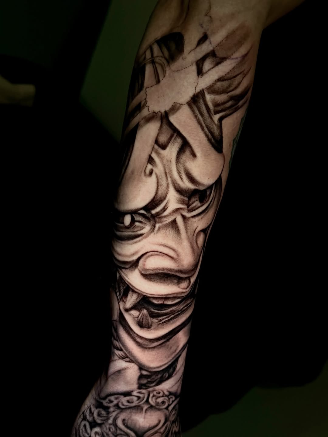 Tattoo by @tatsbysass — black_and_grey, realism