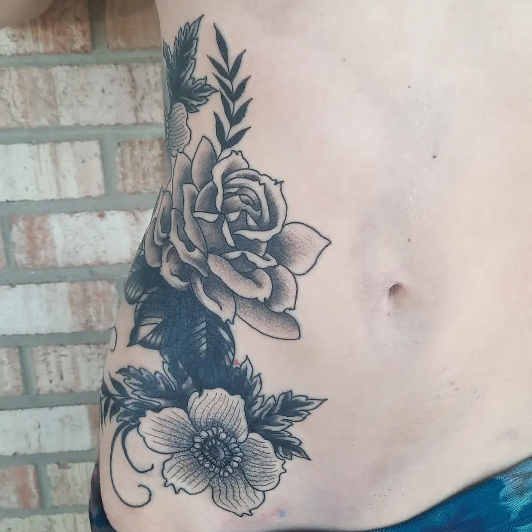 Tattoo by @k8carley_tattoos — black_and_grey, realism
