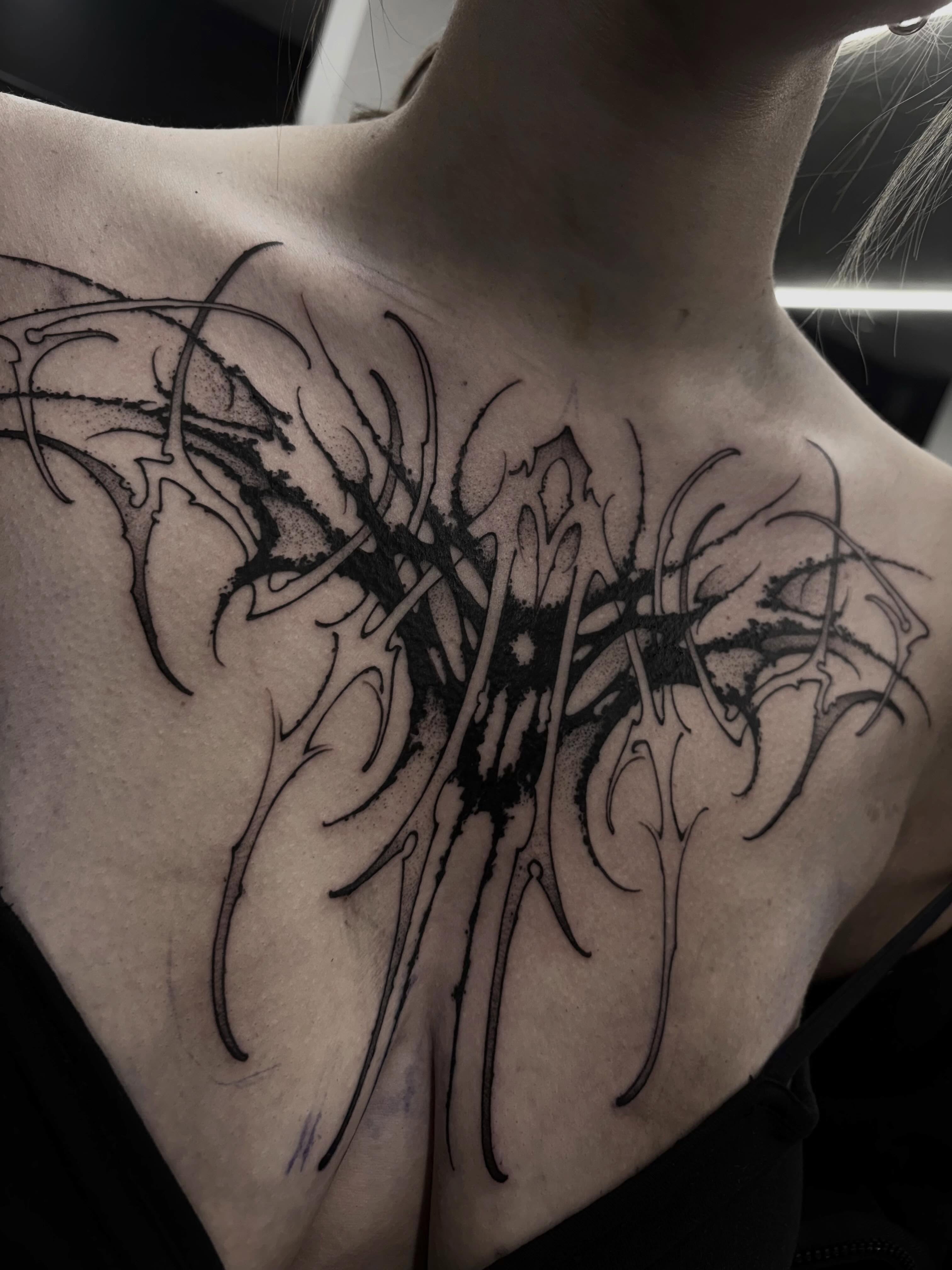 Tattoo by @8jinx9 — dotwork, geometric
