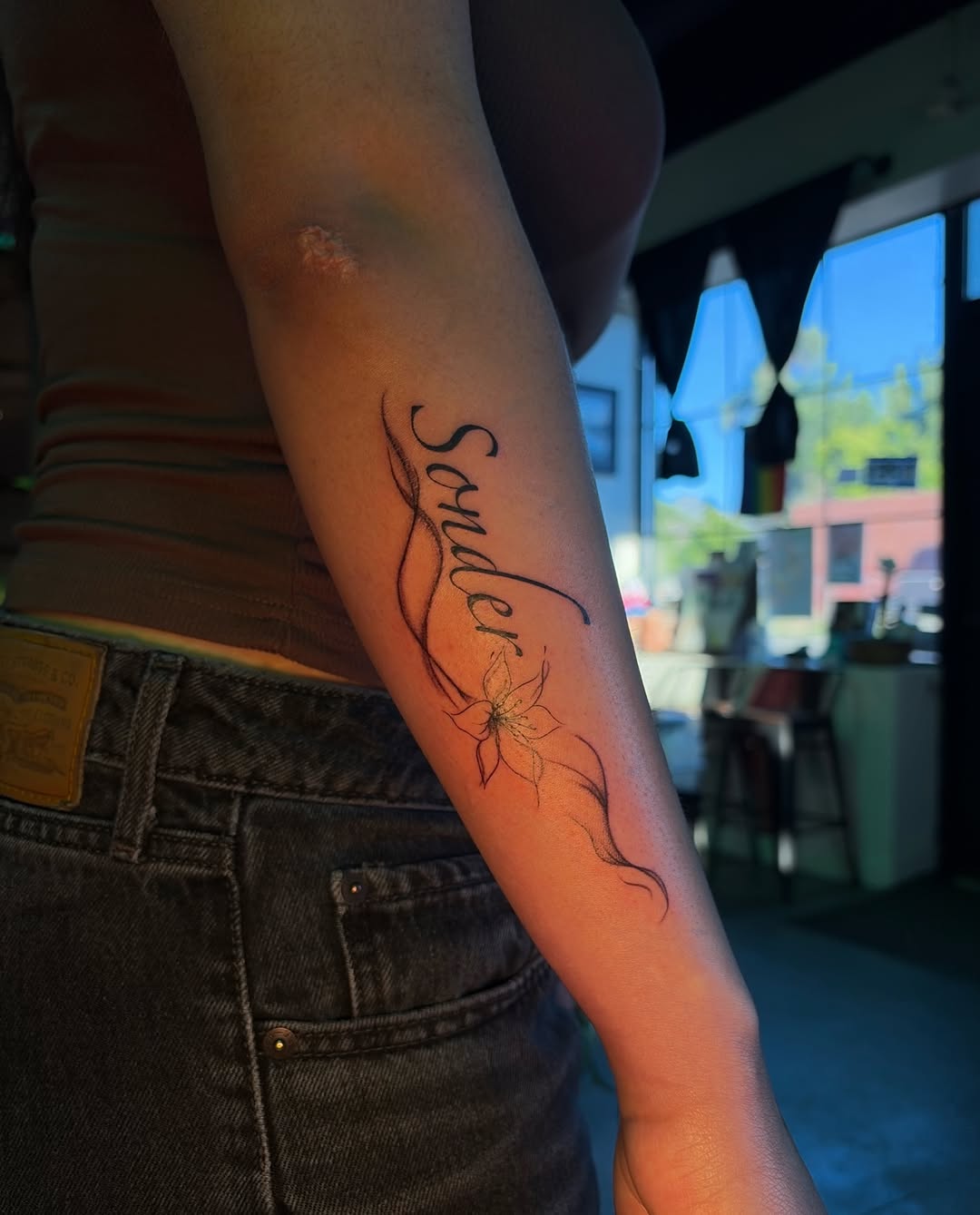 Tattoo by @done_by_dani222 — lettering_script, fine_line
