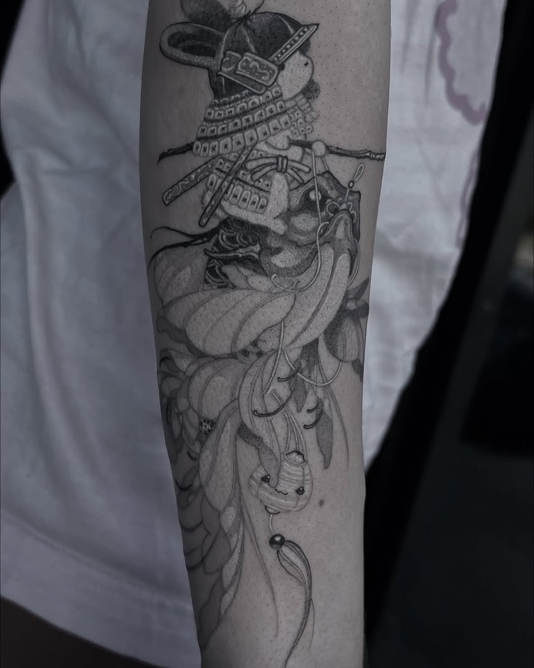 Tattoo by @amorfirme — japanese_irezumi, black_and_grey
