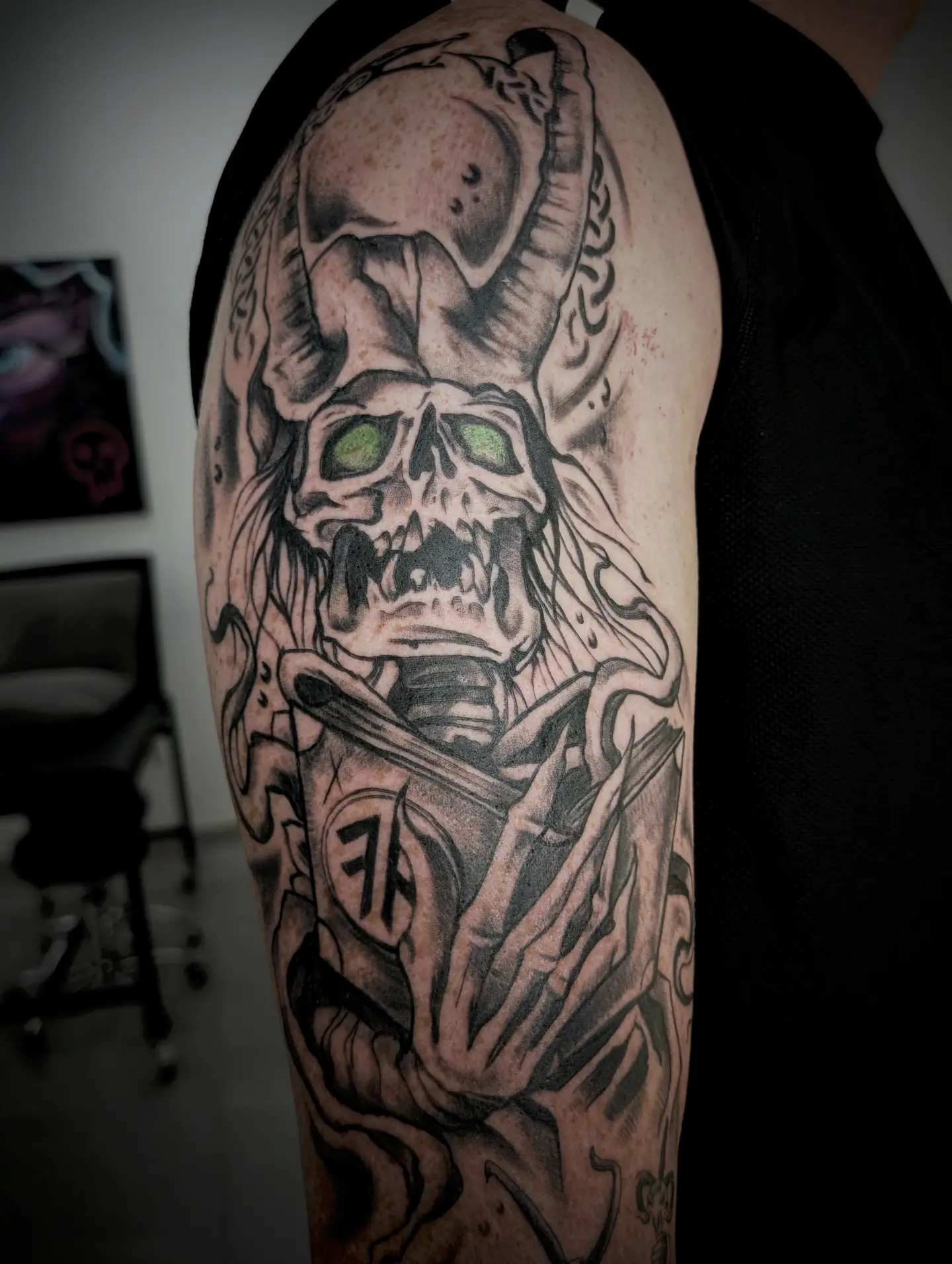 Tattoo by @49tats — black_and_grey, realism