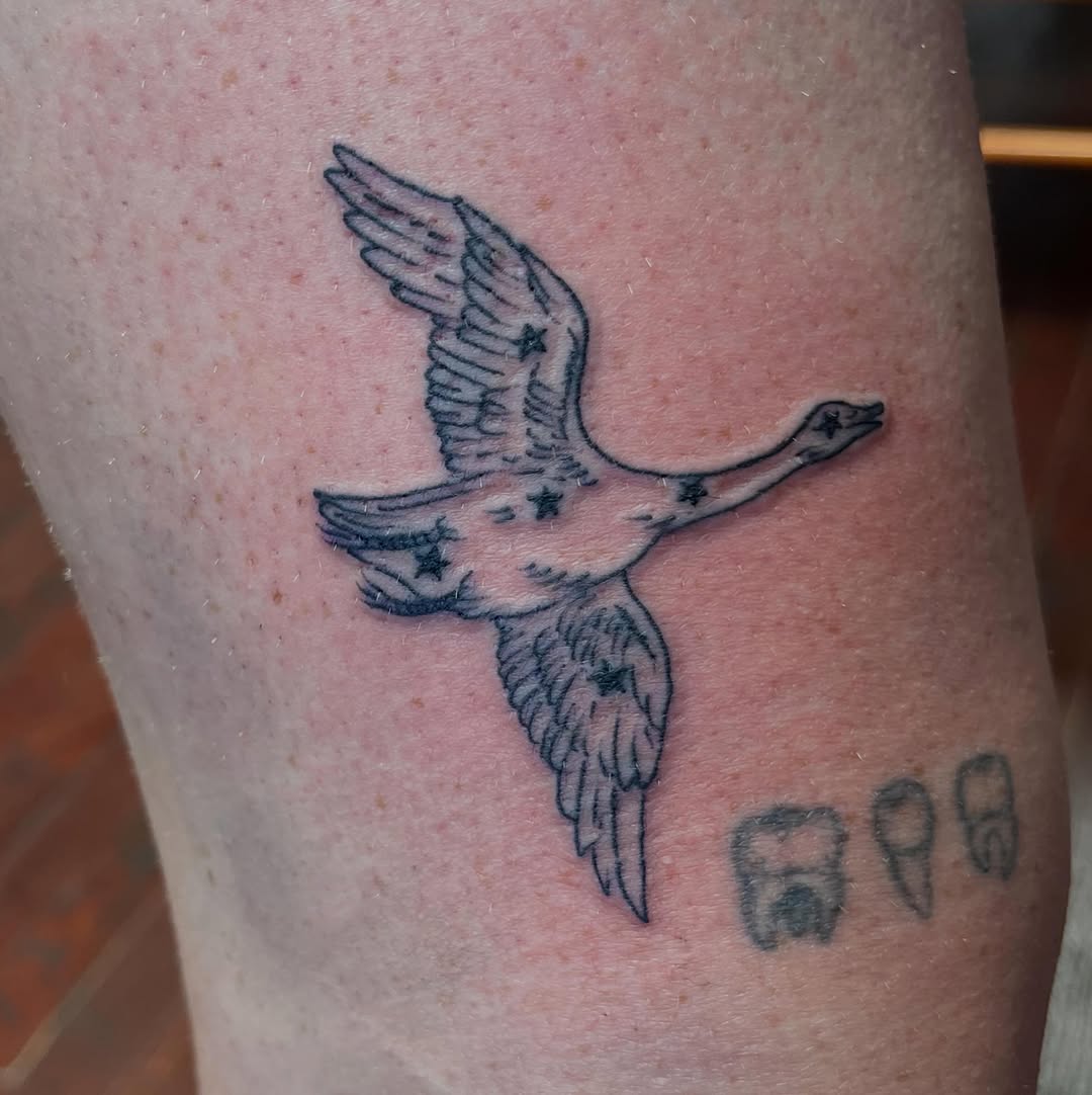 Tattoo by @evanvtattoos — fine_line, black_and_grey