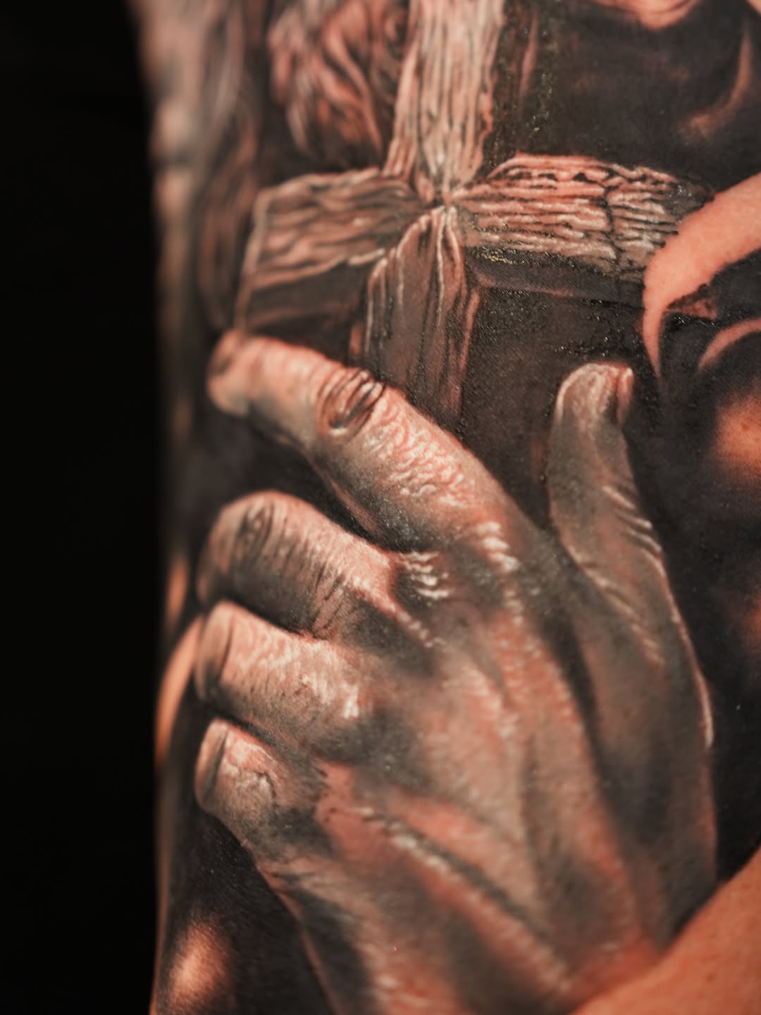 Tattoo by @j2k_tattoo_ — realism, black_and_grey