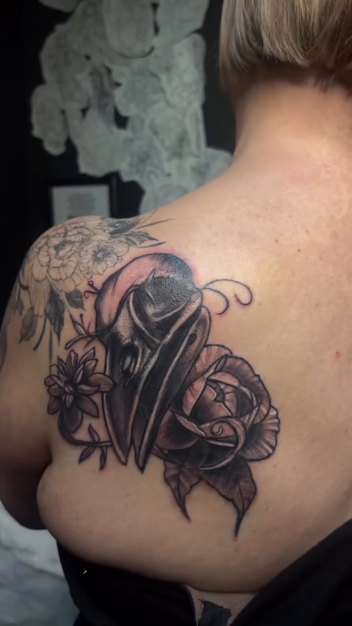 Tattoo by @monstermishtattoos — black_and_grey, realism