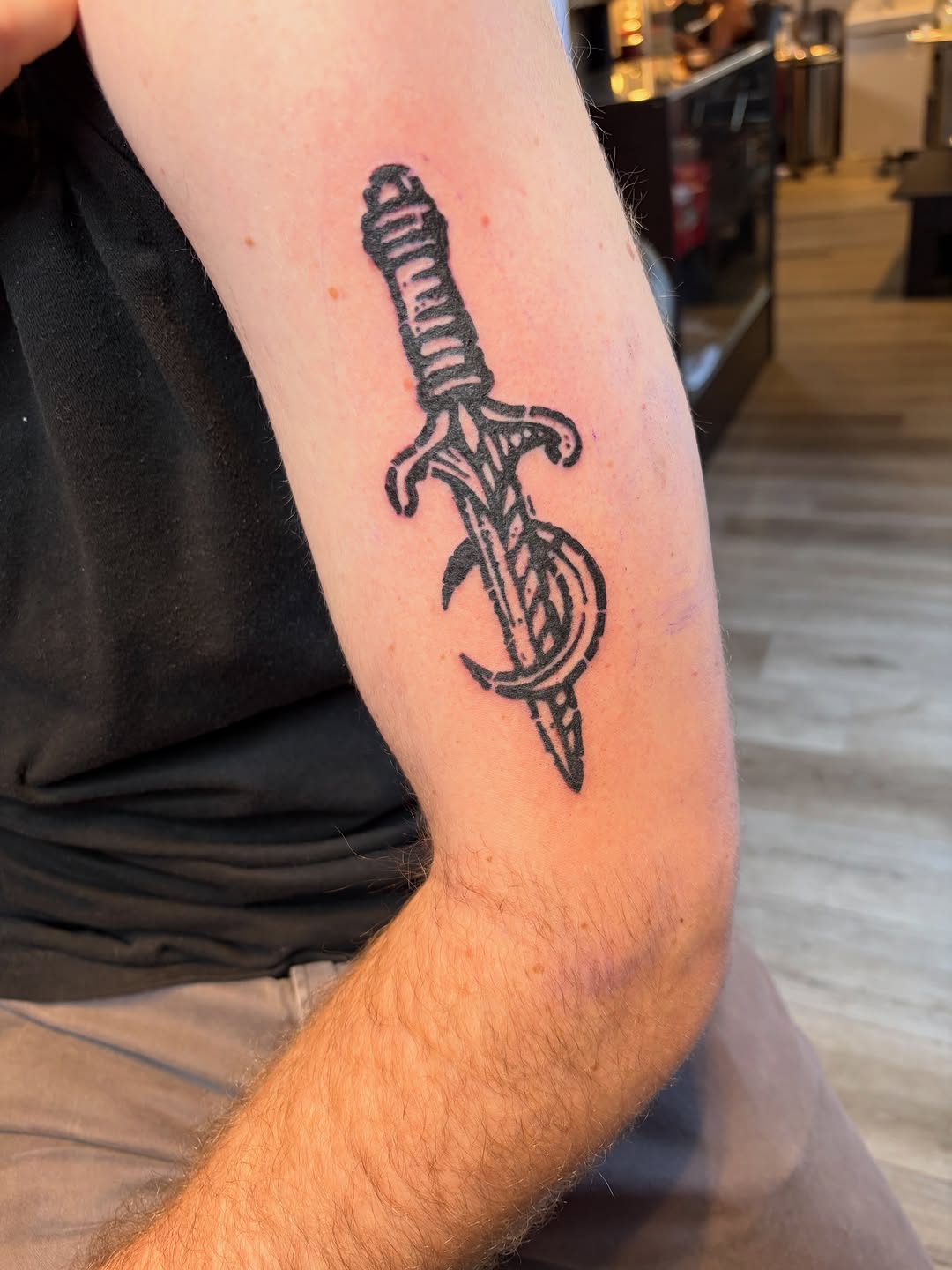 Tattoo by @calencopelandtattoo — blackwork