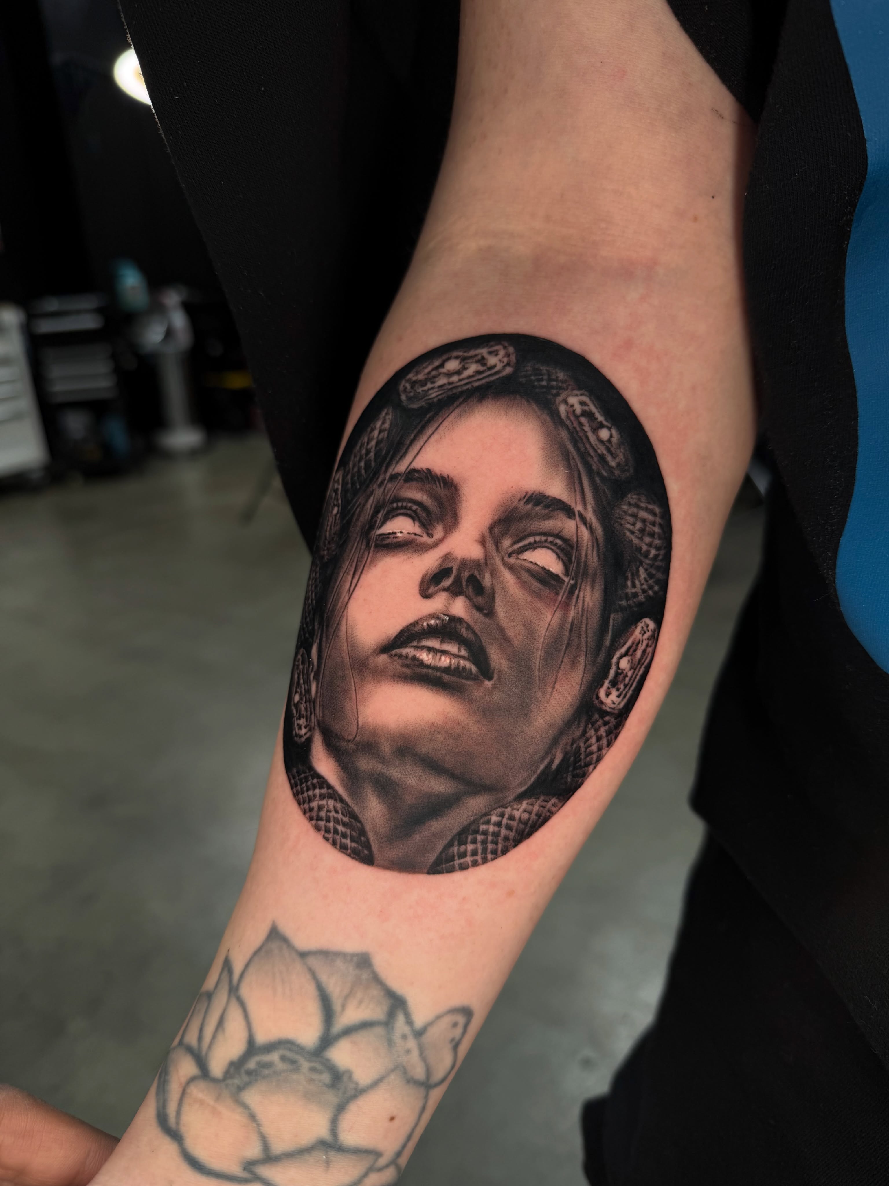 Tattoo by @_sloejamz_ — realism, black_and_grey