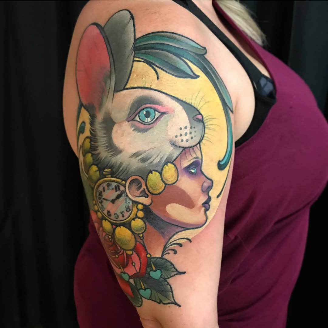 Tattoo by @powsonero — neo_traditional, realism