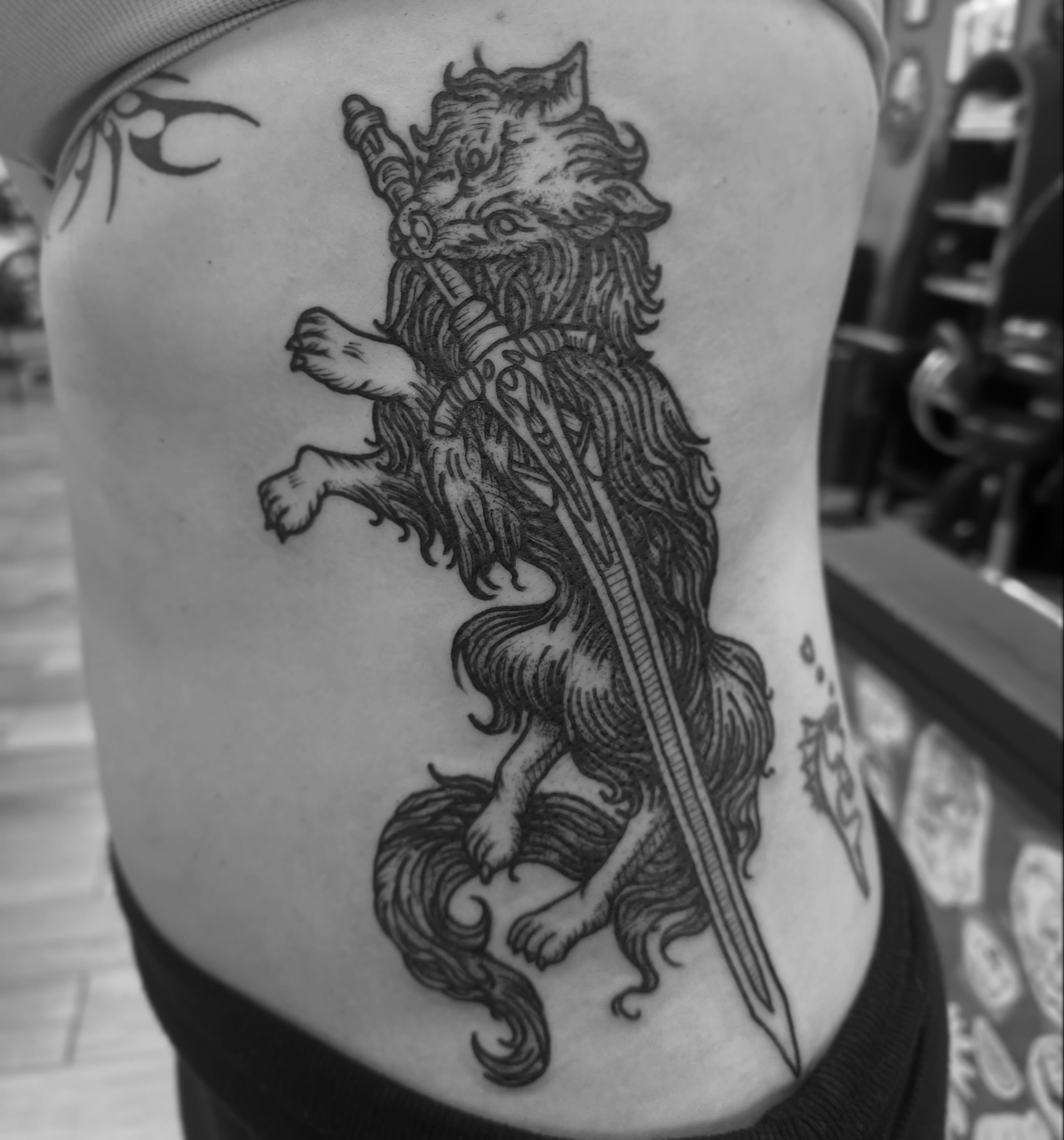 Tattoo by @katarcana β black_and_grey