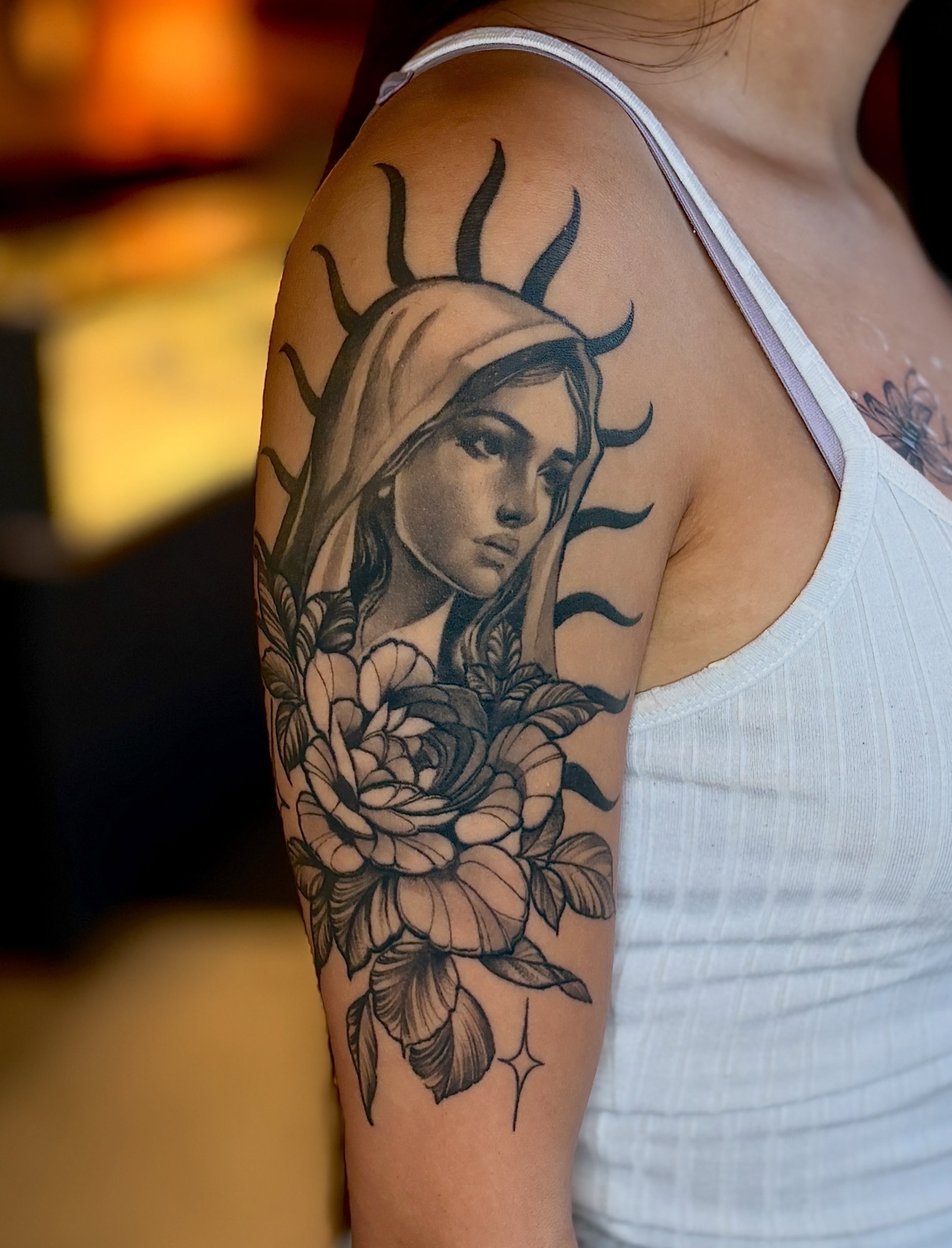 Tattoo by @tonyluceroart — black_and_grey, realism