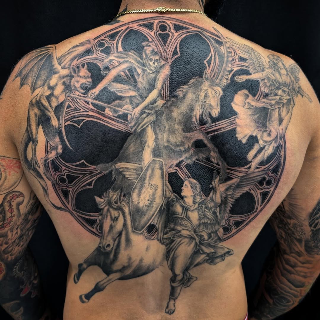 Tattoo by @yourferalfriend — black_and_grey, realism
