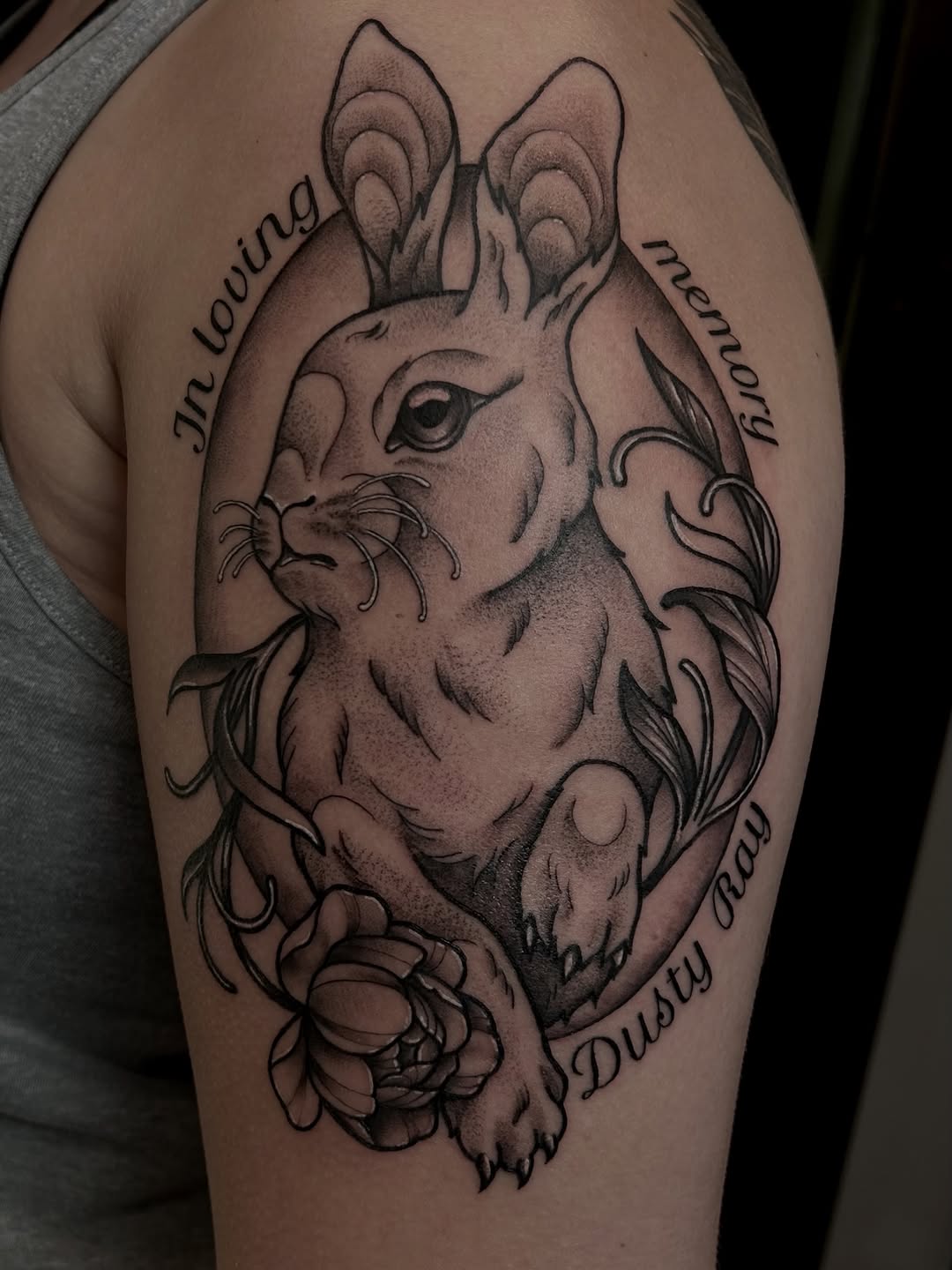 Tattoo by @pourriink — black_and_grey, realism