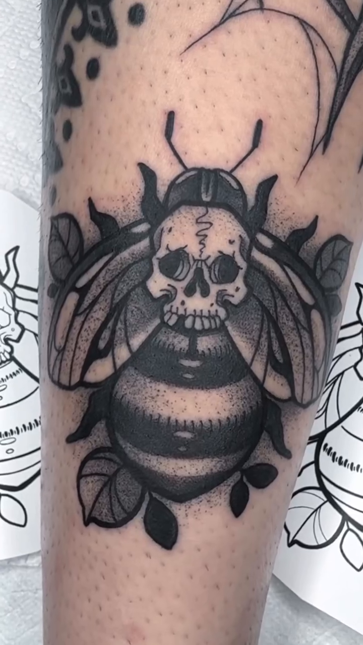 Tattoo by @donniebydesign — dark_realism, black_and_grey