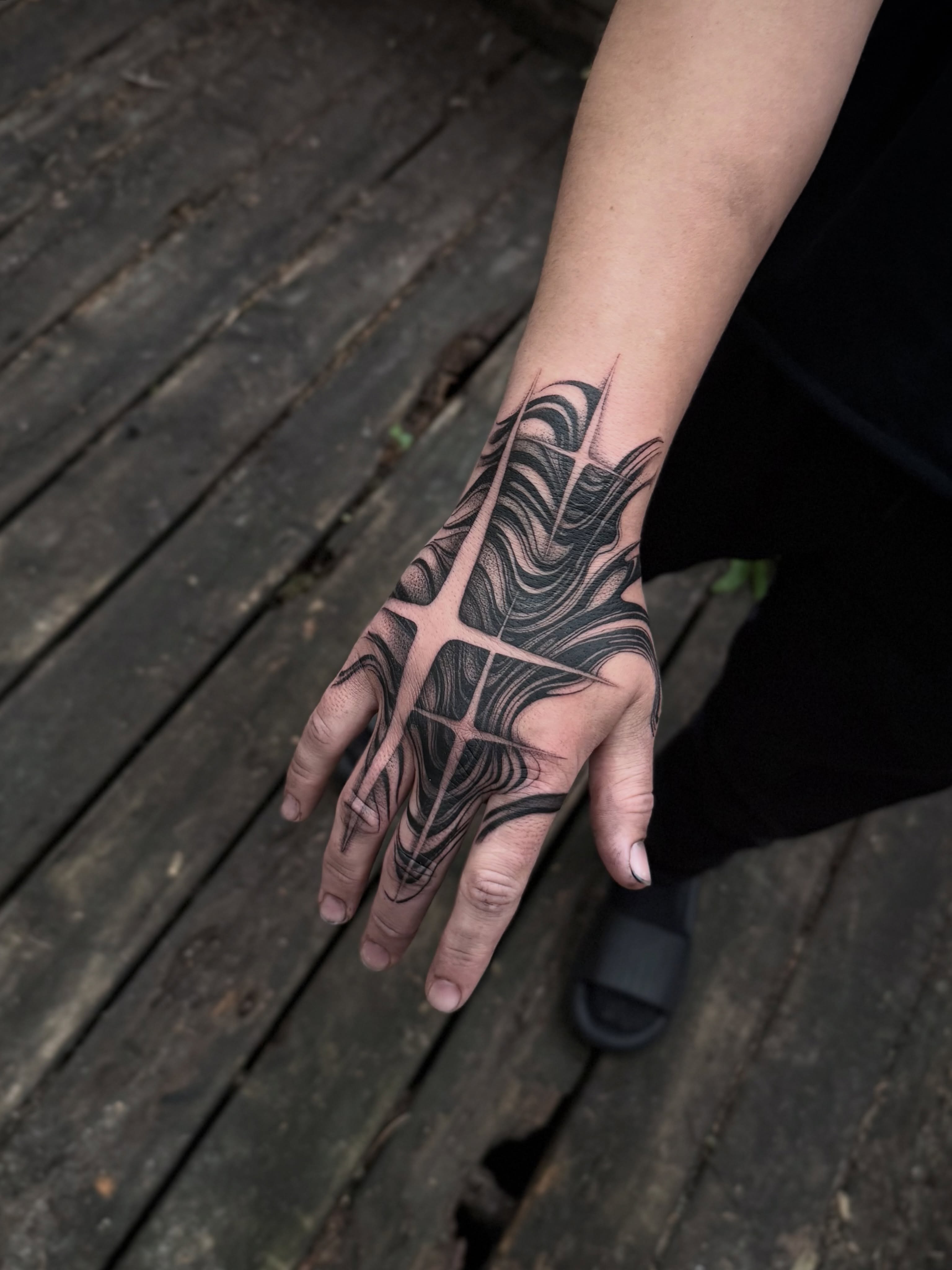 Tattoo by @voldblk — geometric