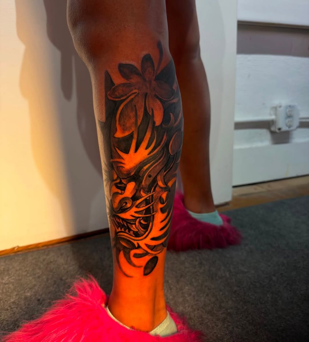 Tattoo by @inkbyt0ny — japanese_irezumi, black_and_grey