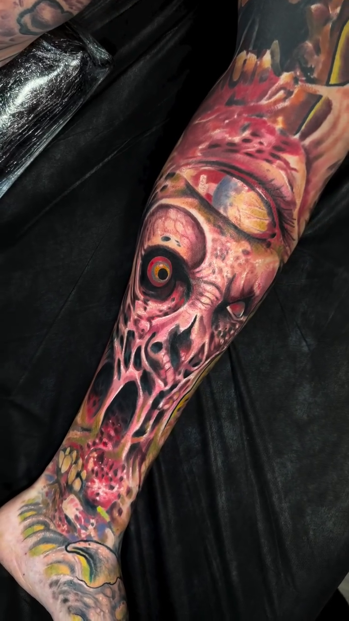 Tattoo work at Evergreen Tattoo Invitational 2026