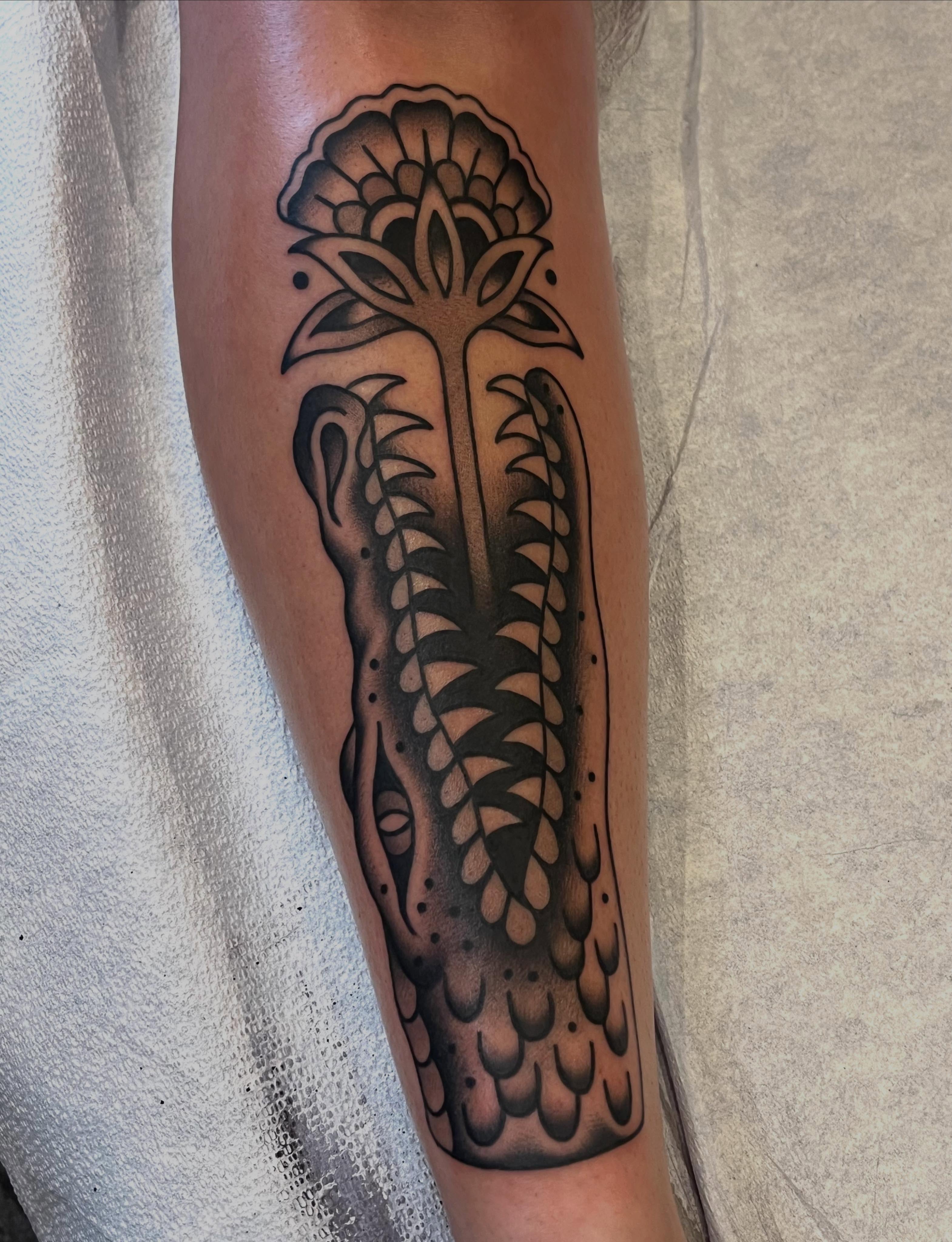 Tattoo by @kgibsontattoos — black_and_grey