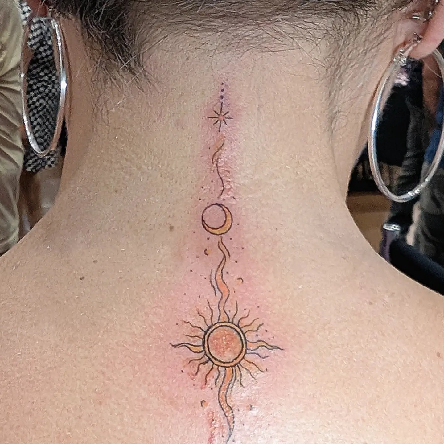Tattoo by @sassyinktattoos — dotwork, watercolor