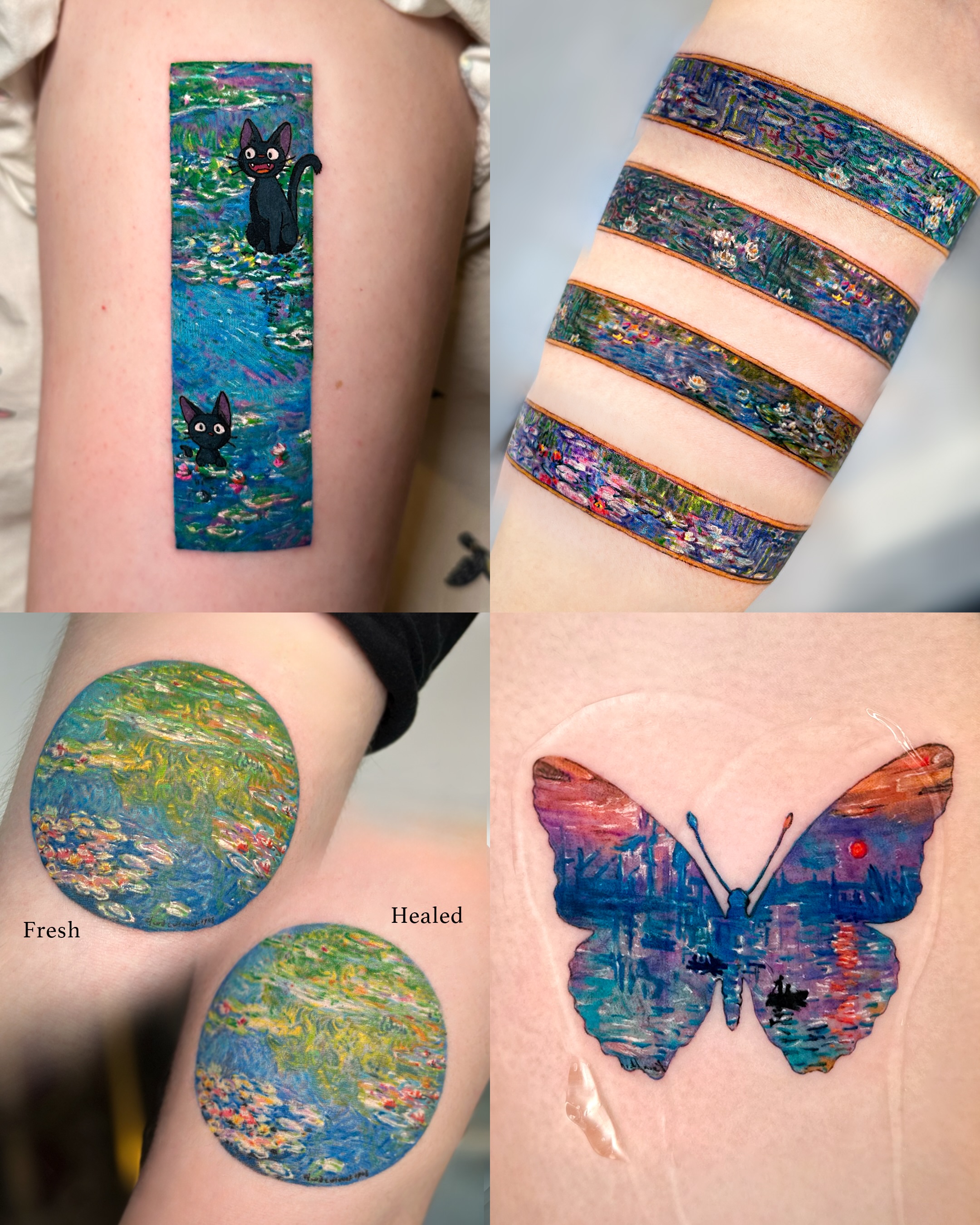 Tattoo by @tattooist_lani — dotwork, watercolor