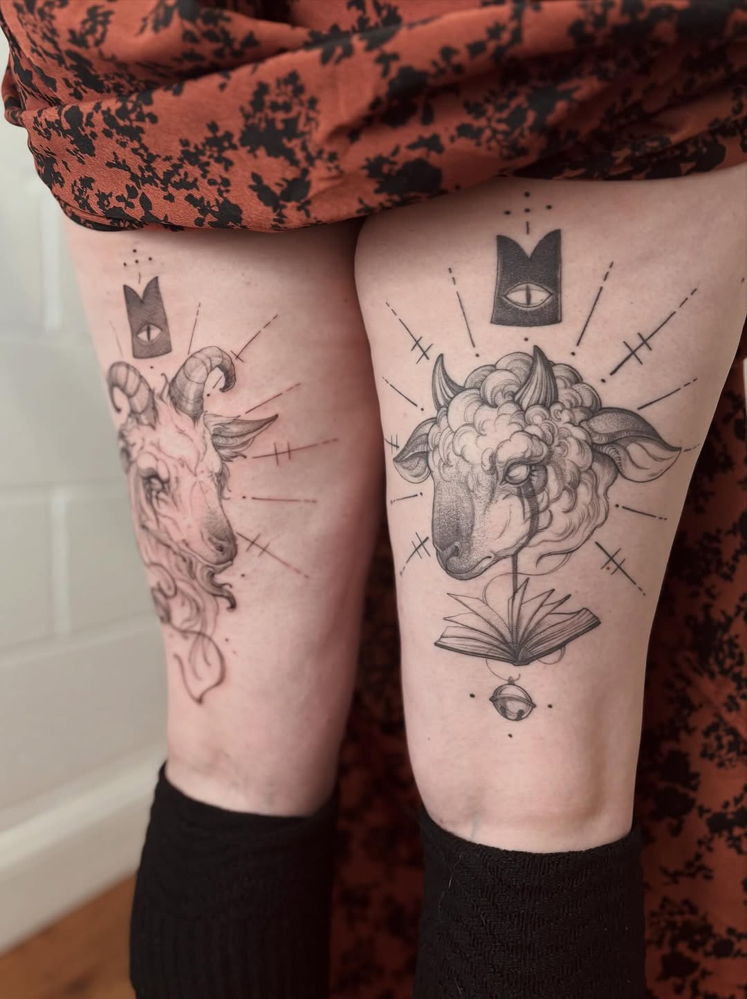 Tattoo by @vaprol — black_and_grey, illustrative