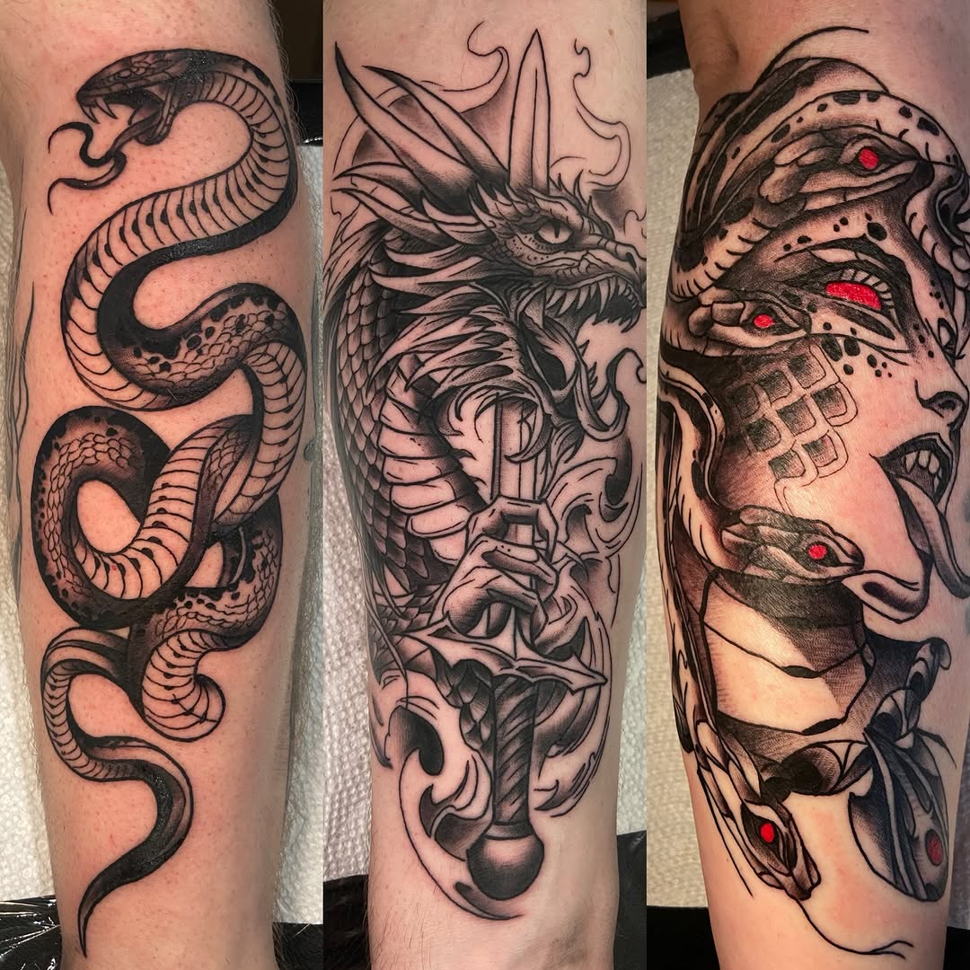 Tattoo by @alakazamtattooart — black_and_grey, realism
