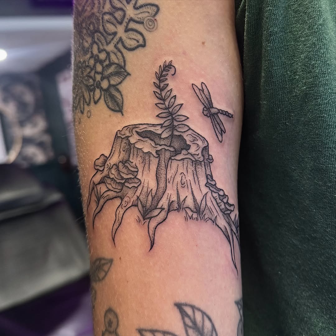 Tattoo by @kat.b.tattoos โ dotwork, illustrative