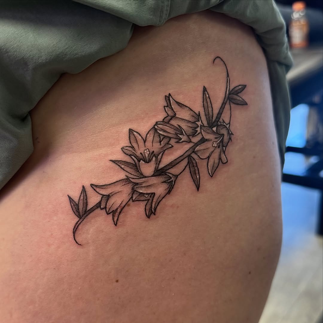 Tattoo by @kat.b.tattoos โ fine_line, black_and_grey
