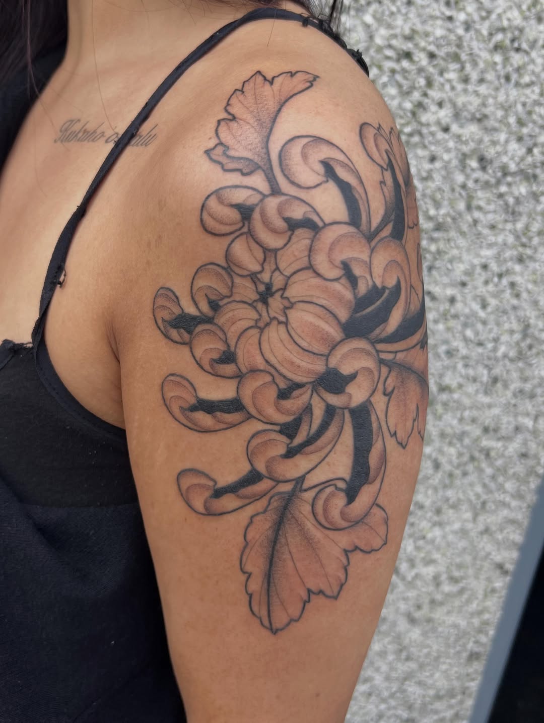 Tattoo by @allisoninkstattoo — japanese_irezumi, black_and_grey