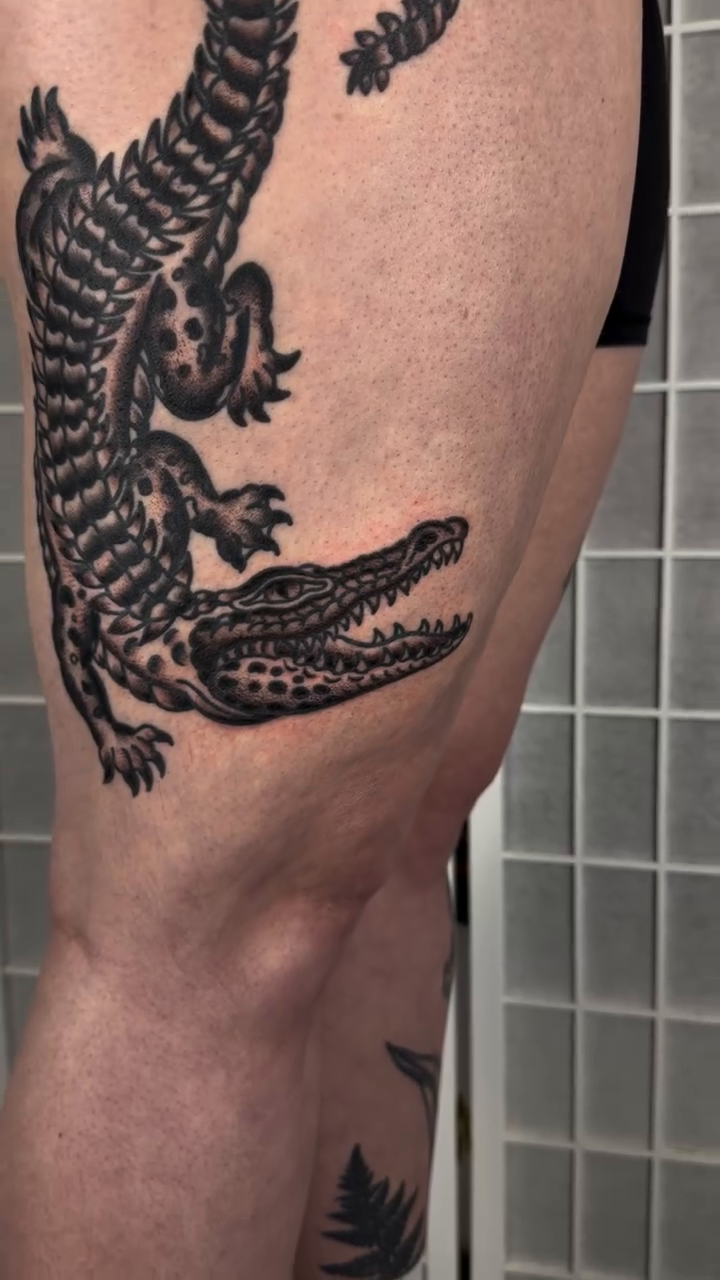 Tattoo by @sadvladink — blackwork