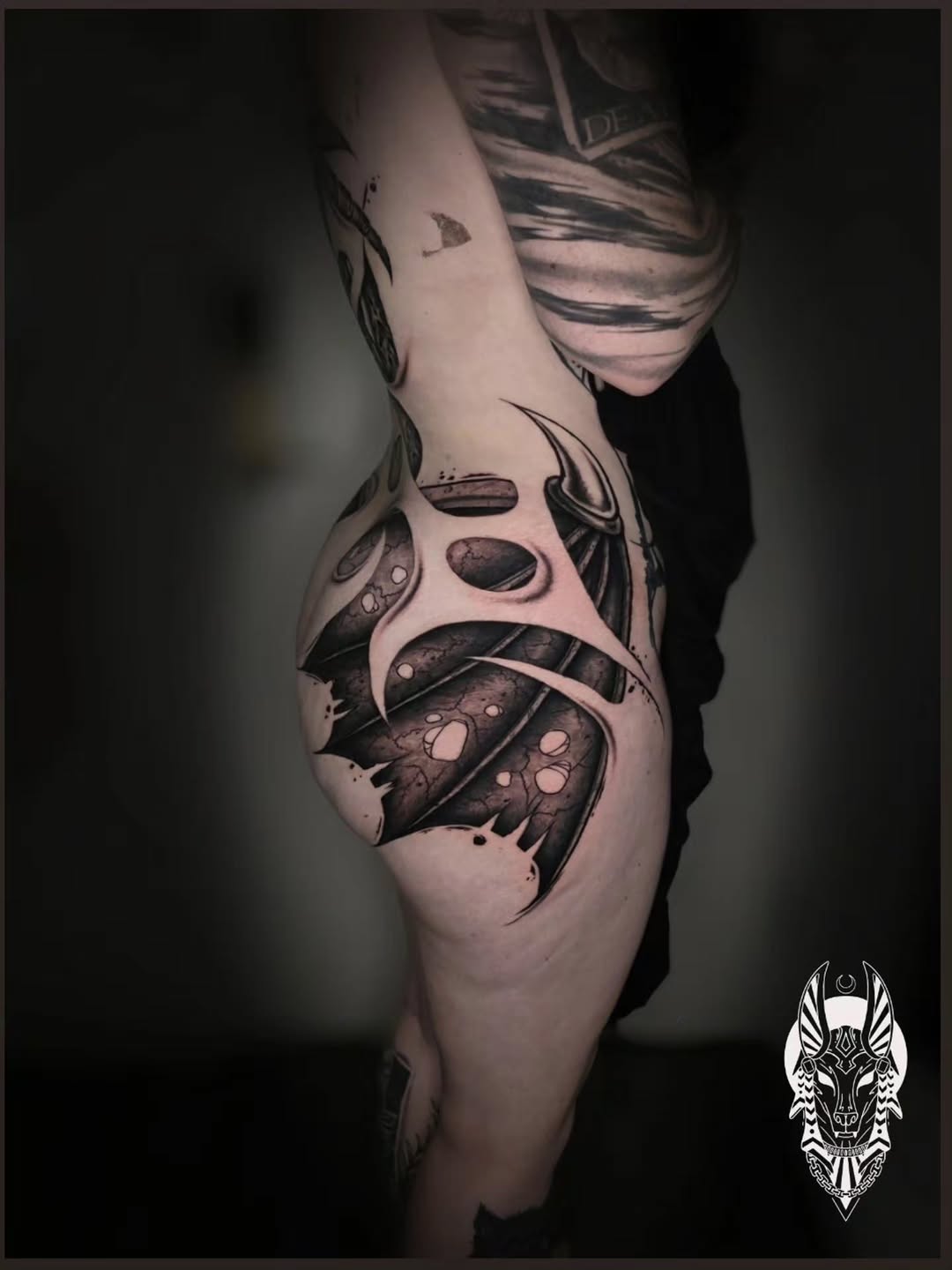 Tattoo by @brytrue_tattoo — black_and_grey, dark_realism